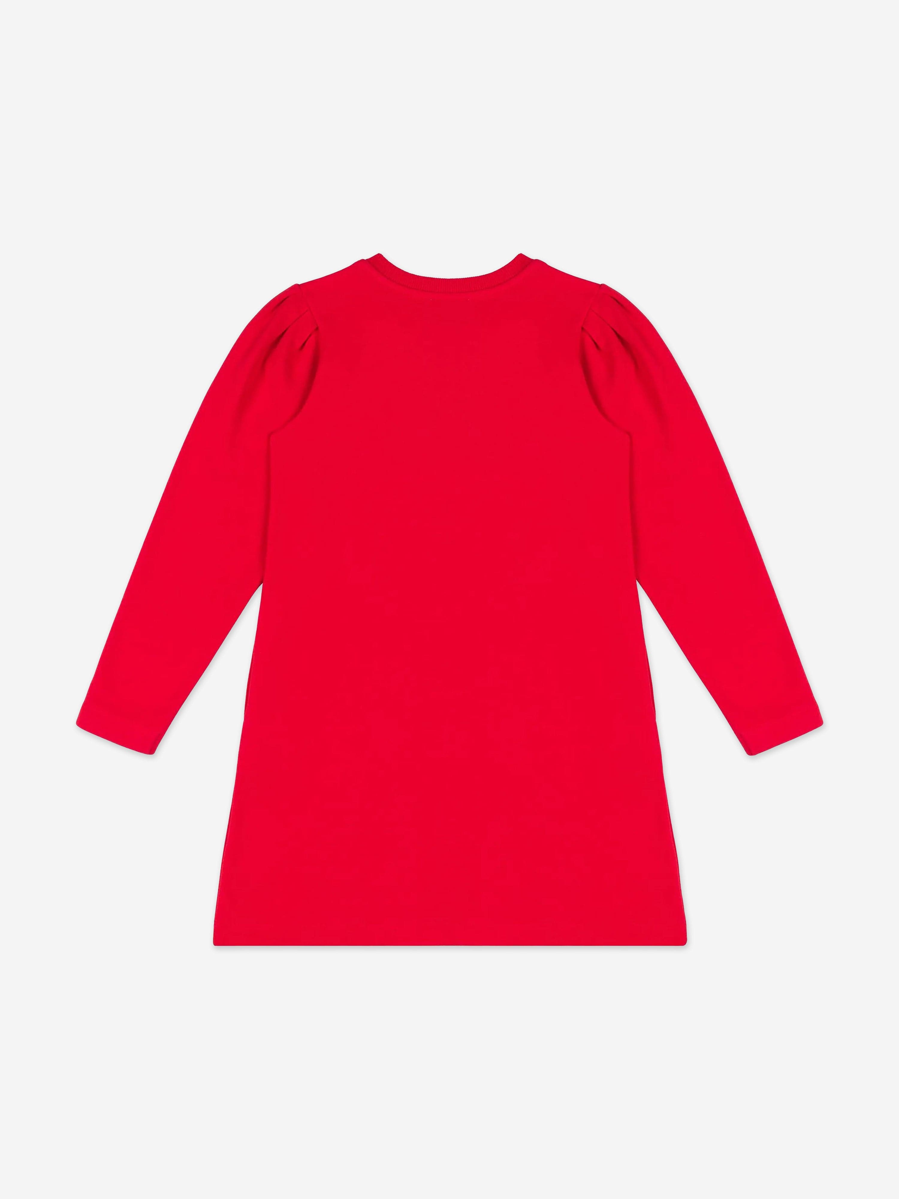 Girls Teddy Bear Gifts Dress in Red