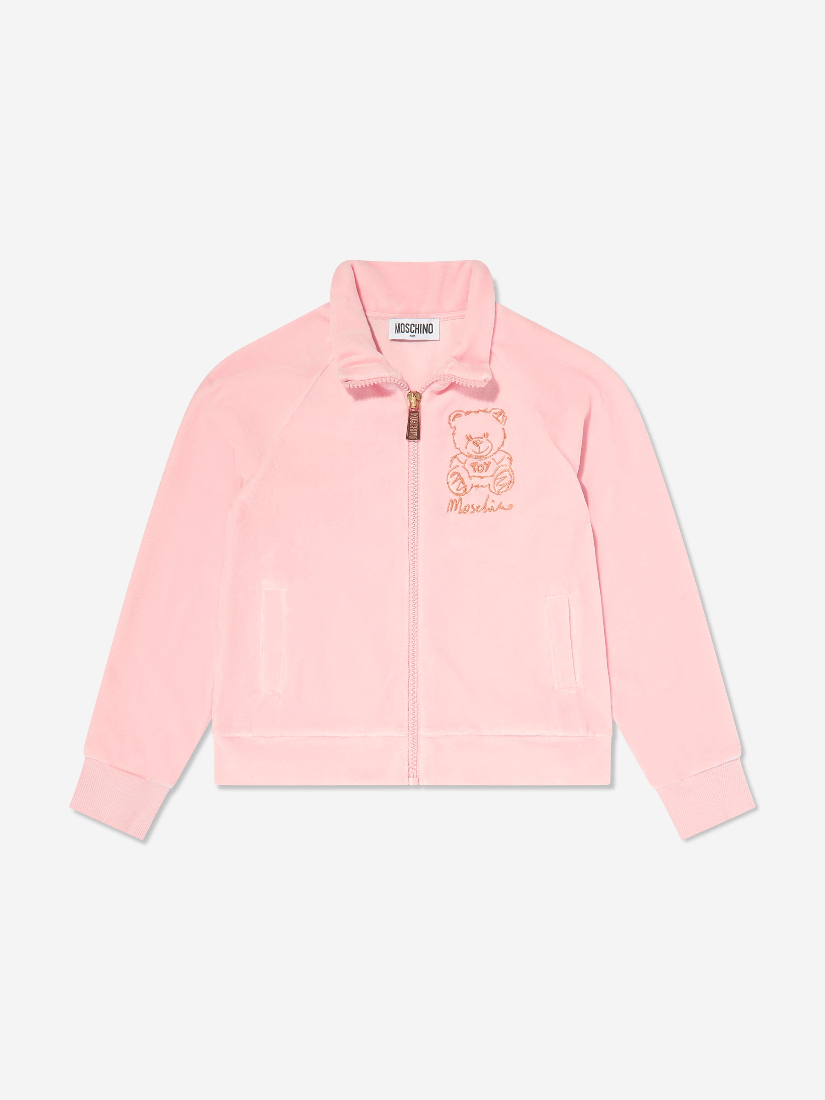 Moschino Girls Teddy Bear Logo Tracksuit in Pink