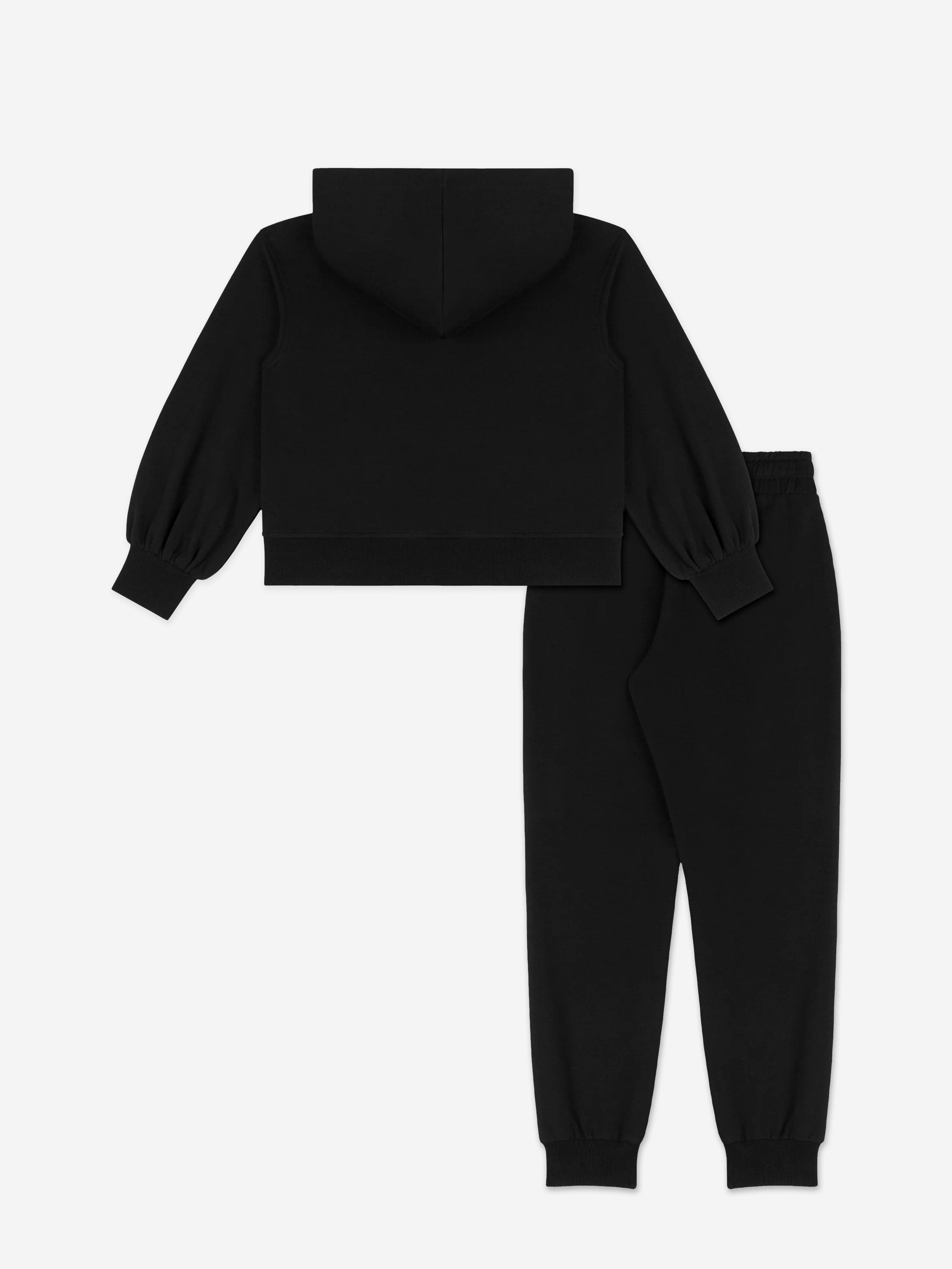 Girls Logo Tracksuit in Black