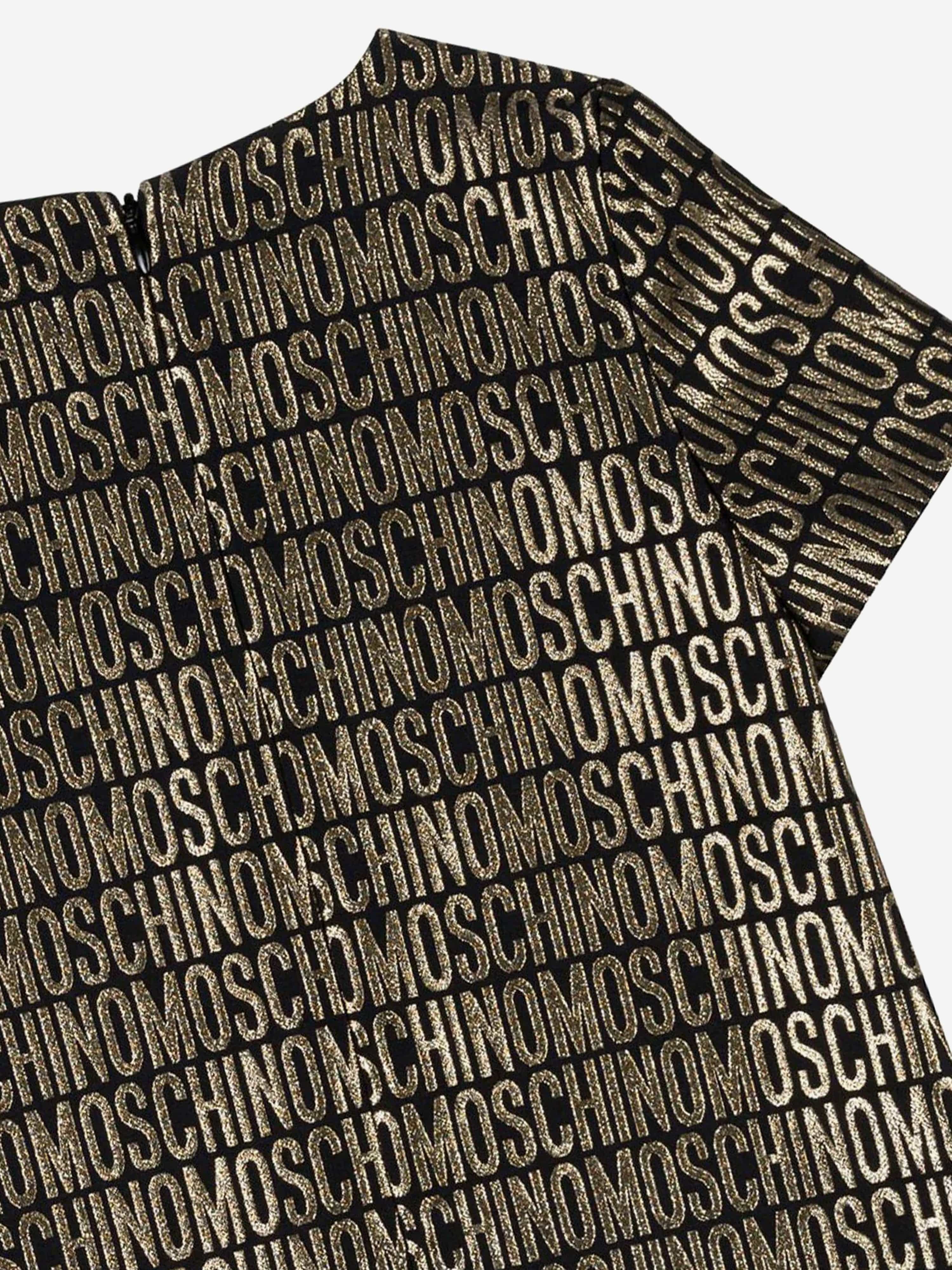 Girls Logo Dress in Gold