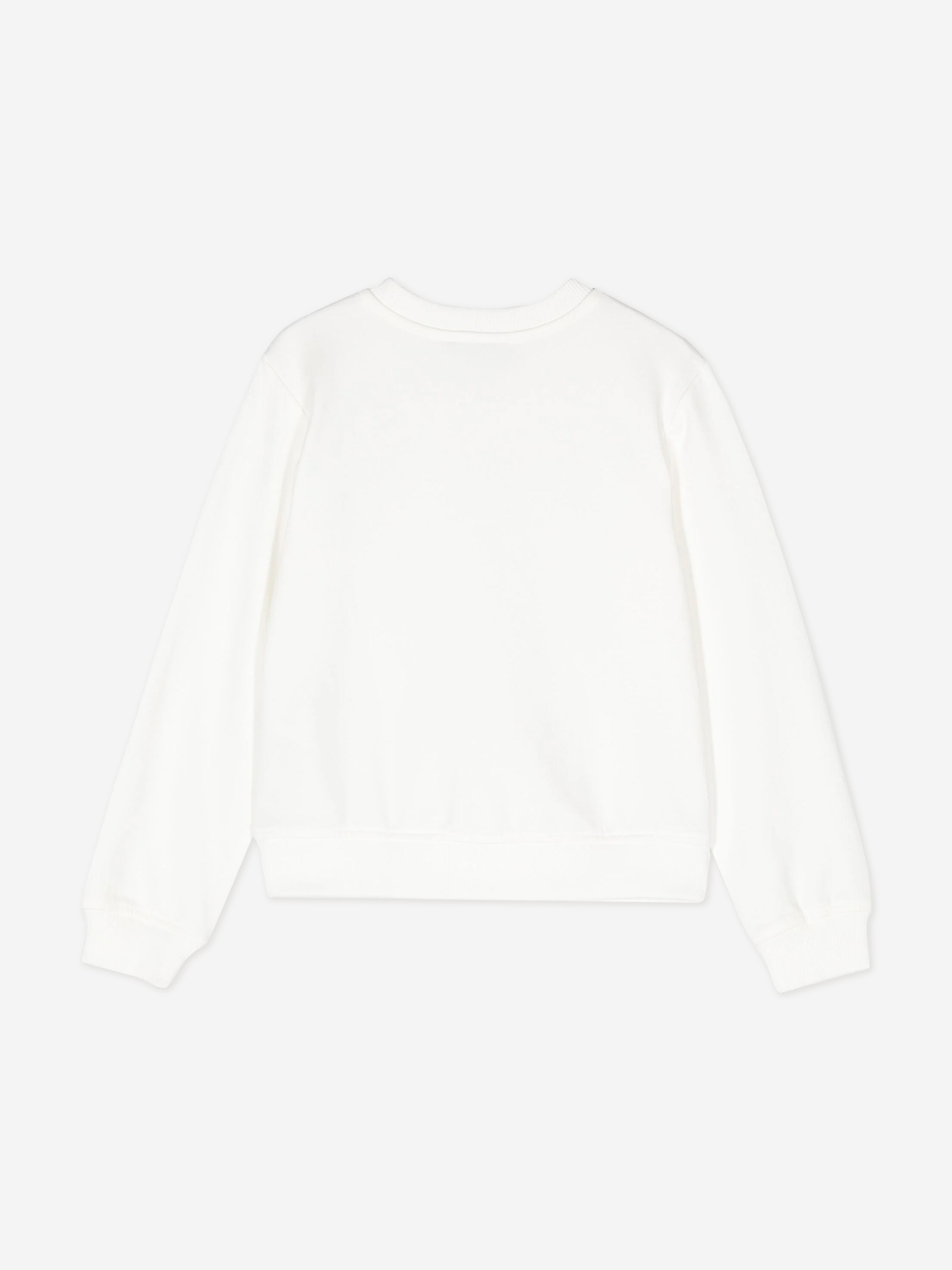 Girls Bear Heart Logo Sweatshirt in Ivory