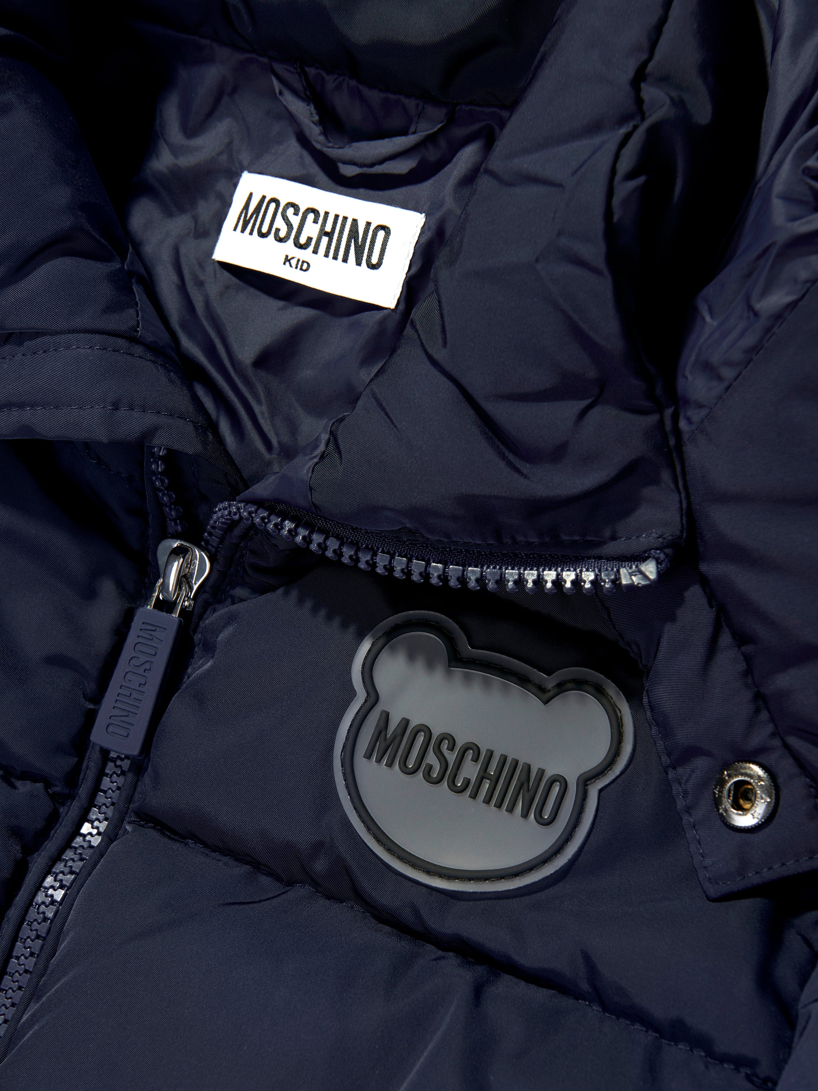 Kids Logo Puffer Jacket in Navy