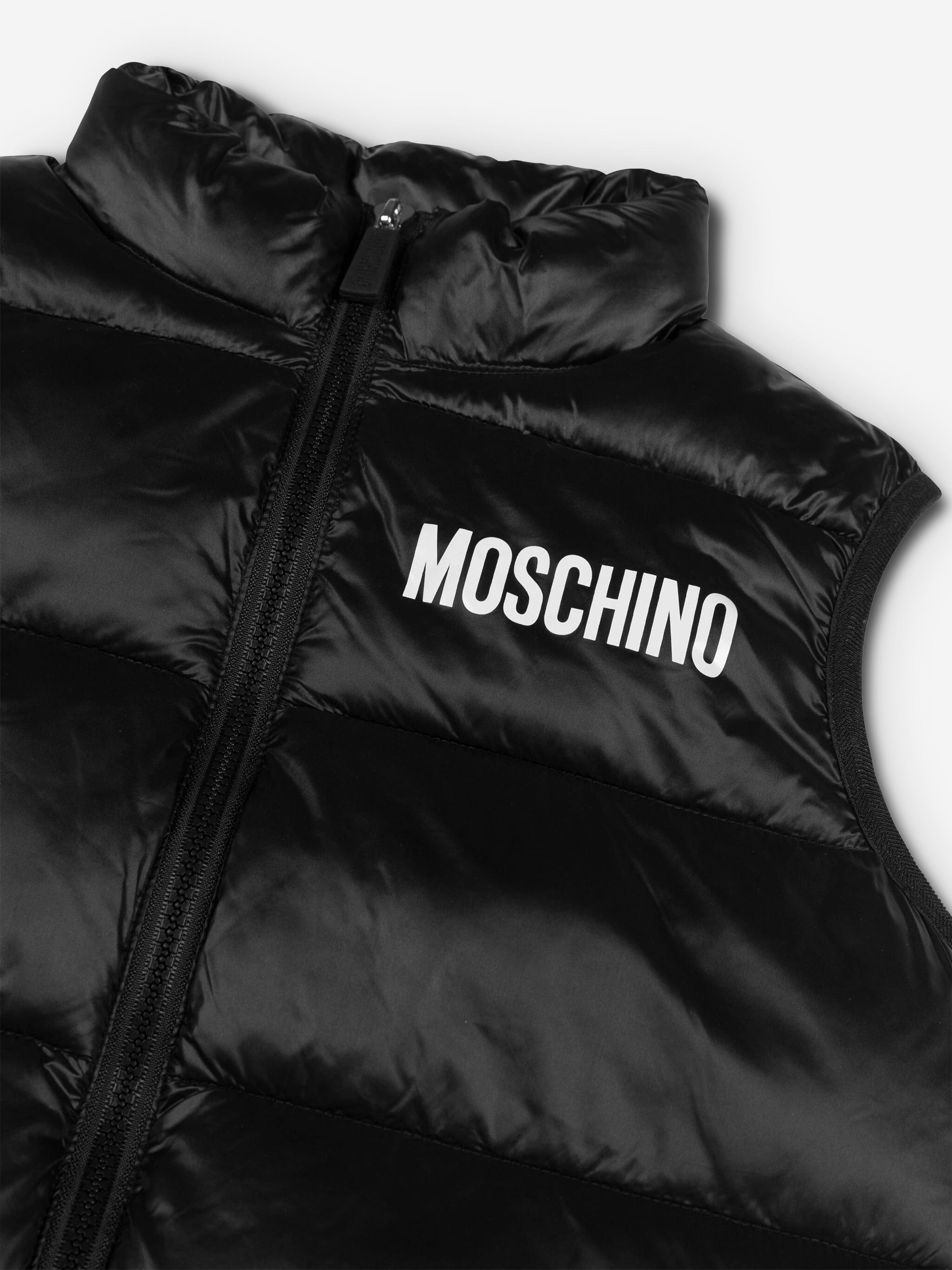 Kids Bear Logo Gilet in Black