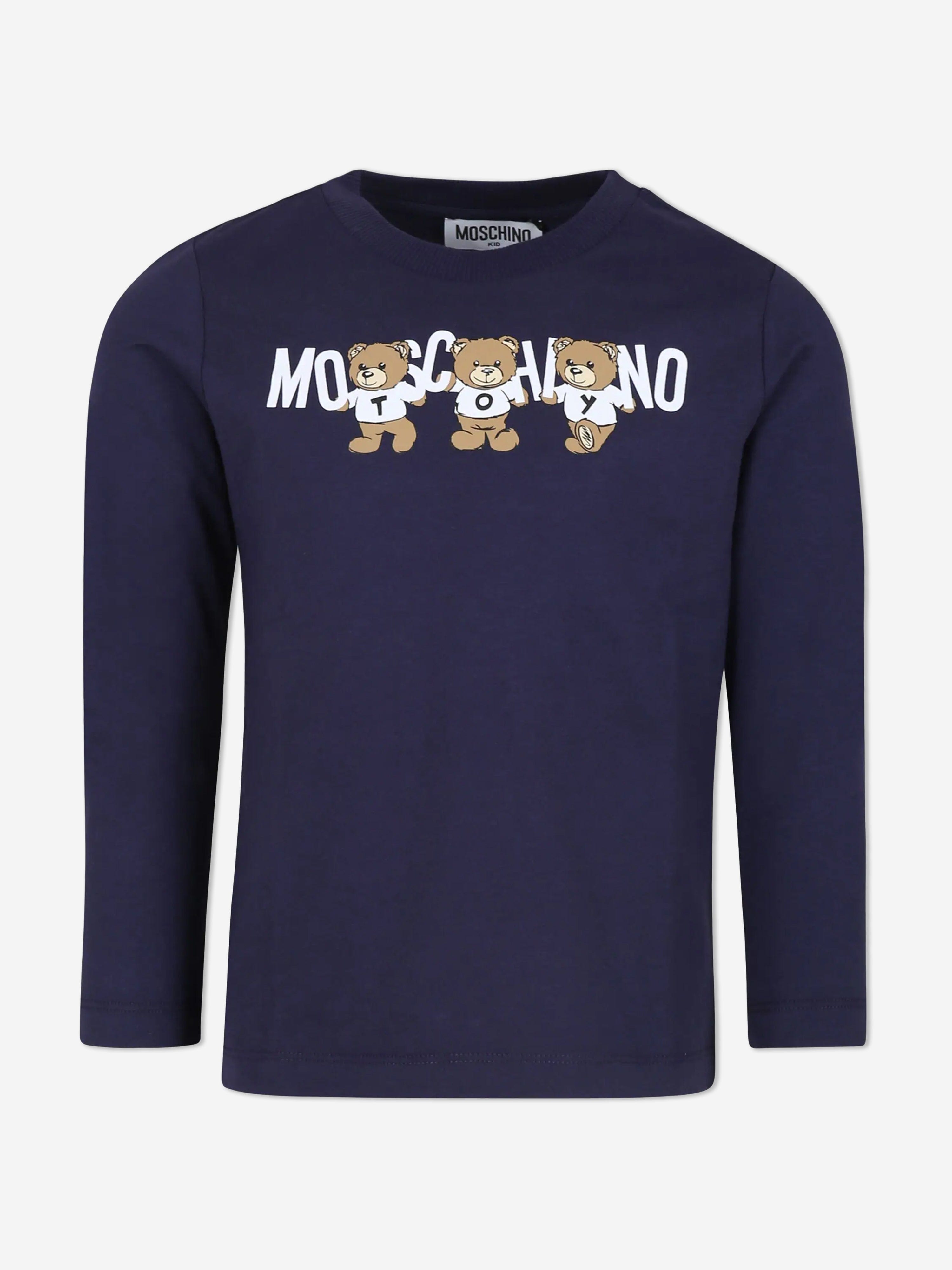 Kids Long Sleeve Logo T-Shirt in Navy