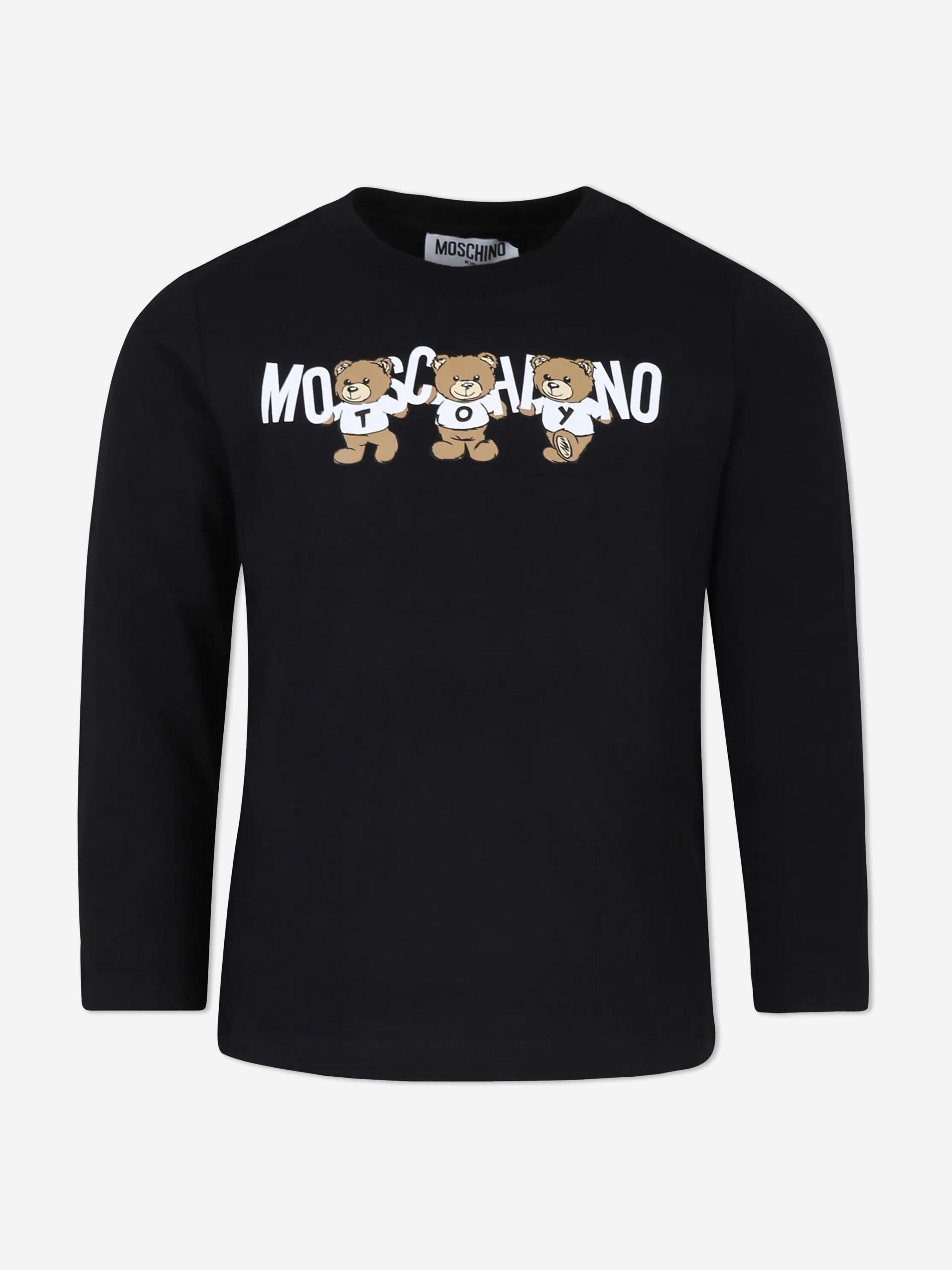 Kids Long Sleeve Logo T-Shirt in Black
