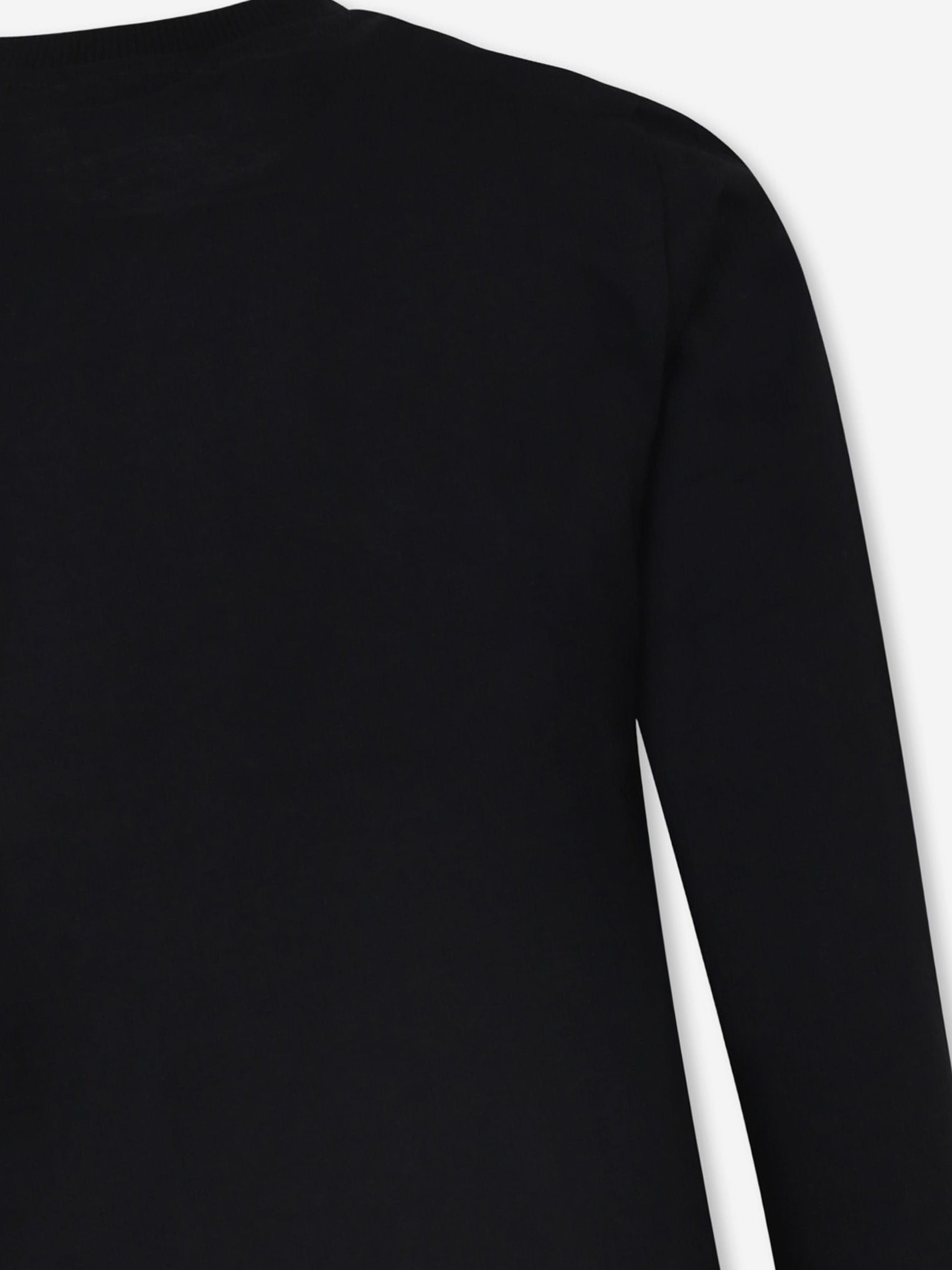 Kids Long Sleeve Logo T-Shirt in Black