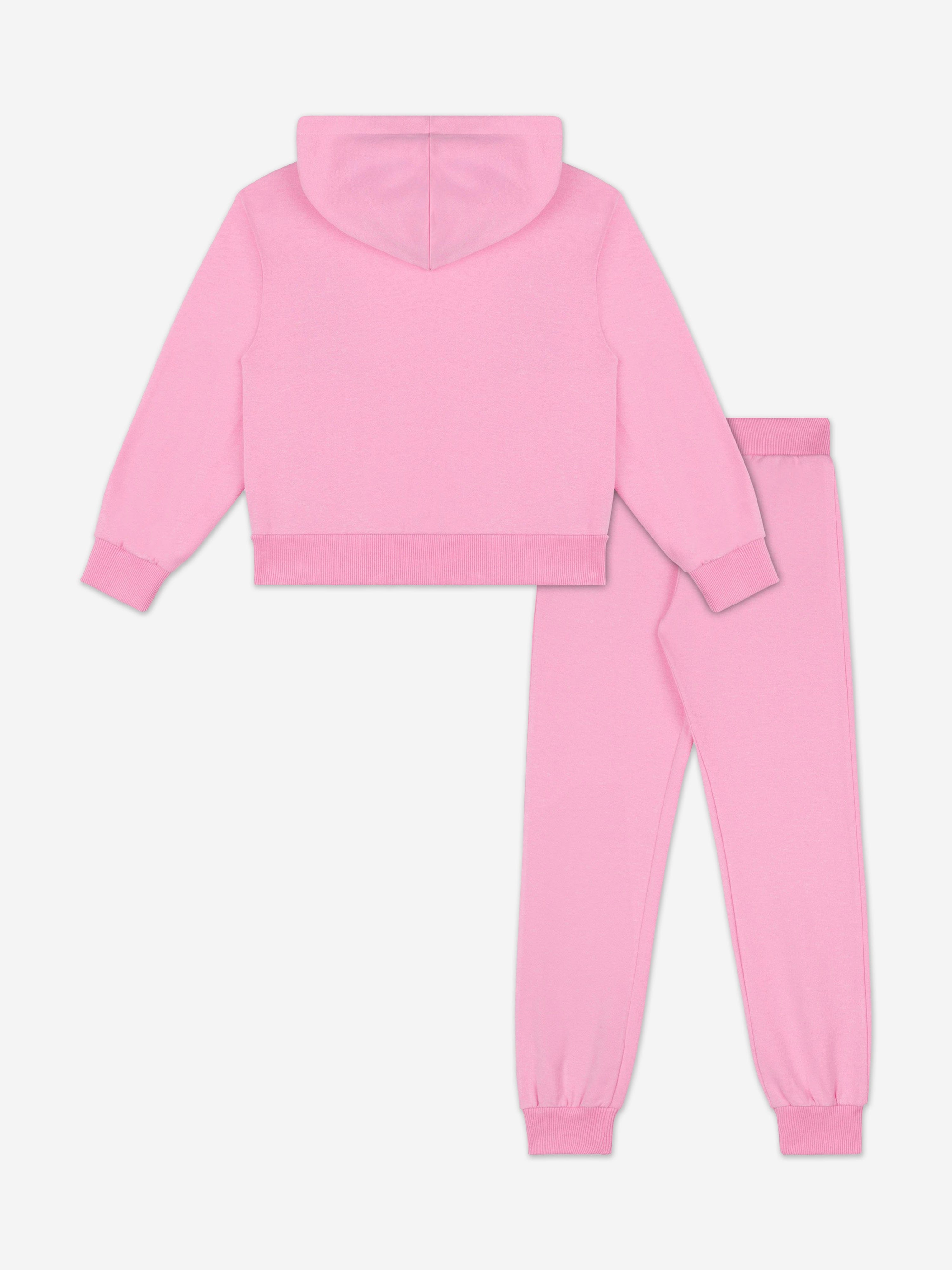 Girls Teddy Bear Logo Tracksuit in Pink