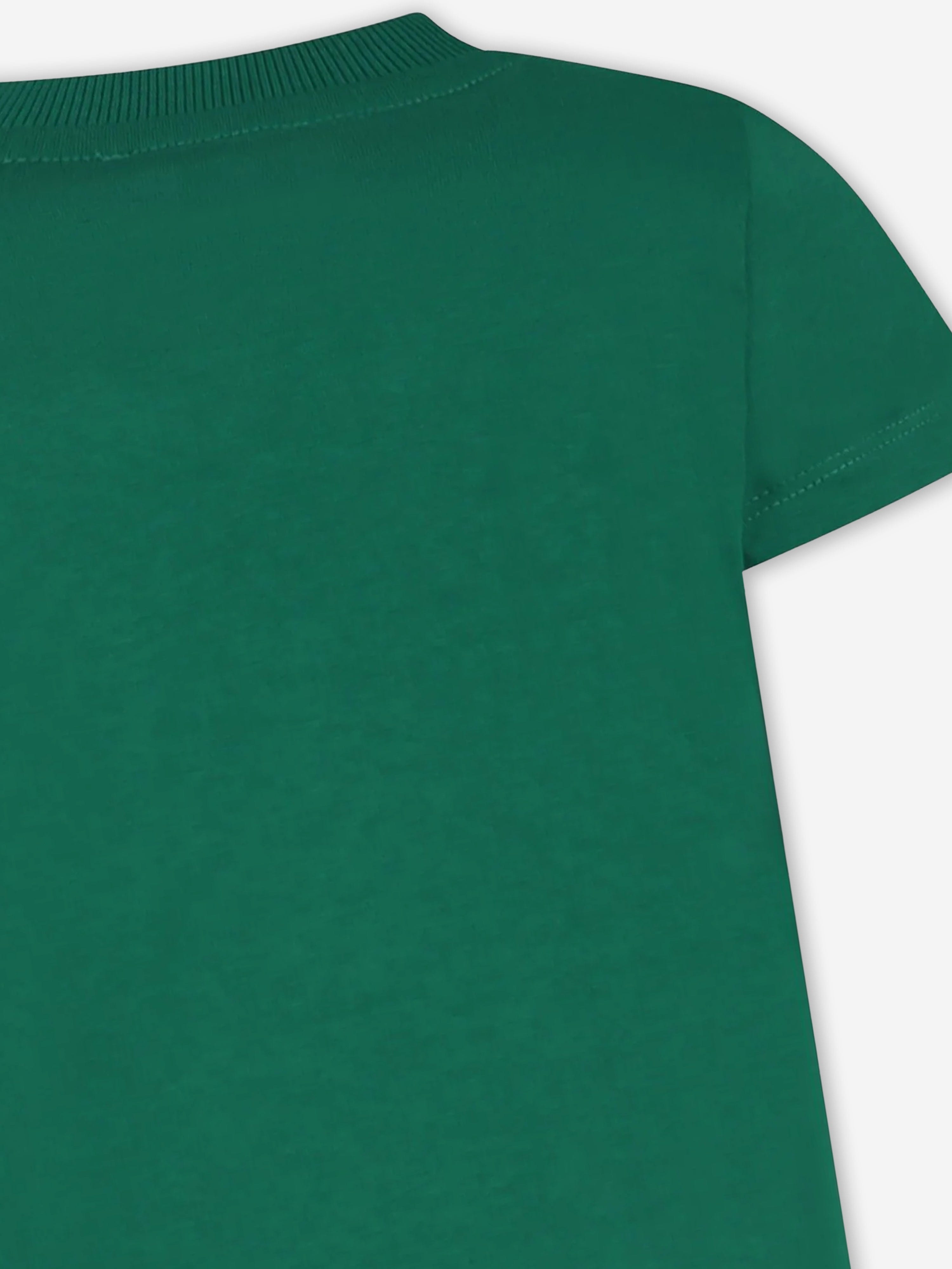 Kids Teddy Bear Logo T-Shirt in Green