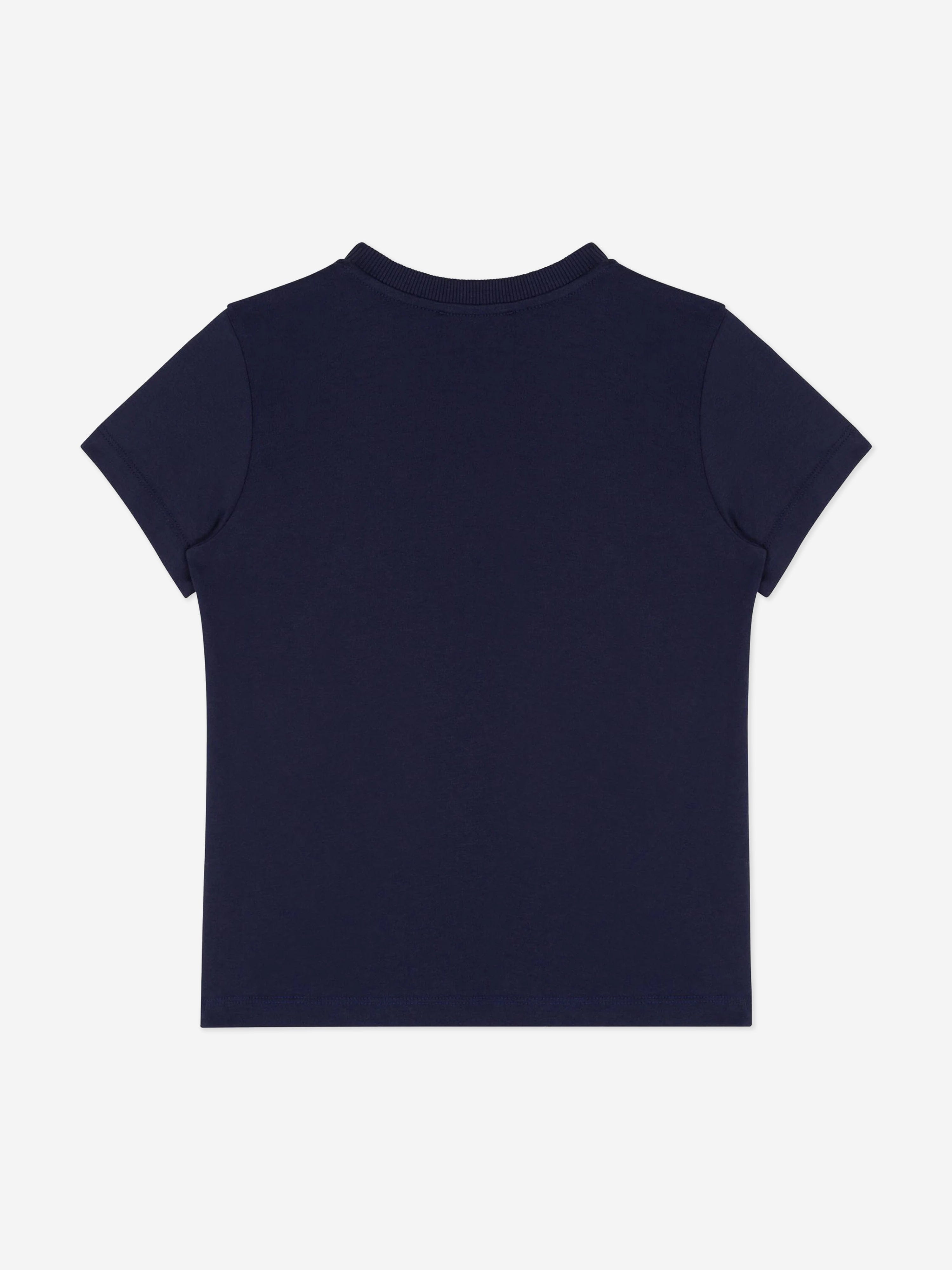 Moschino Kids Teddy Bear Logo T-Shirt in Navy