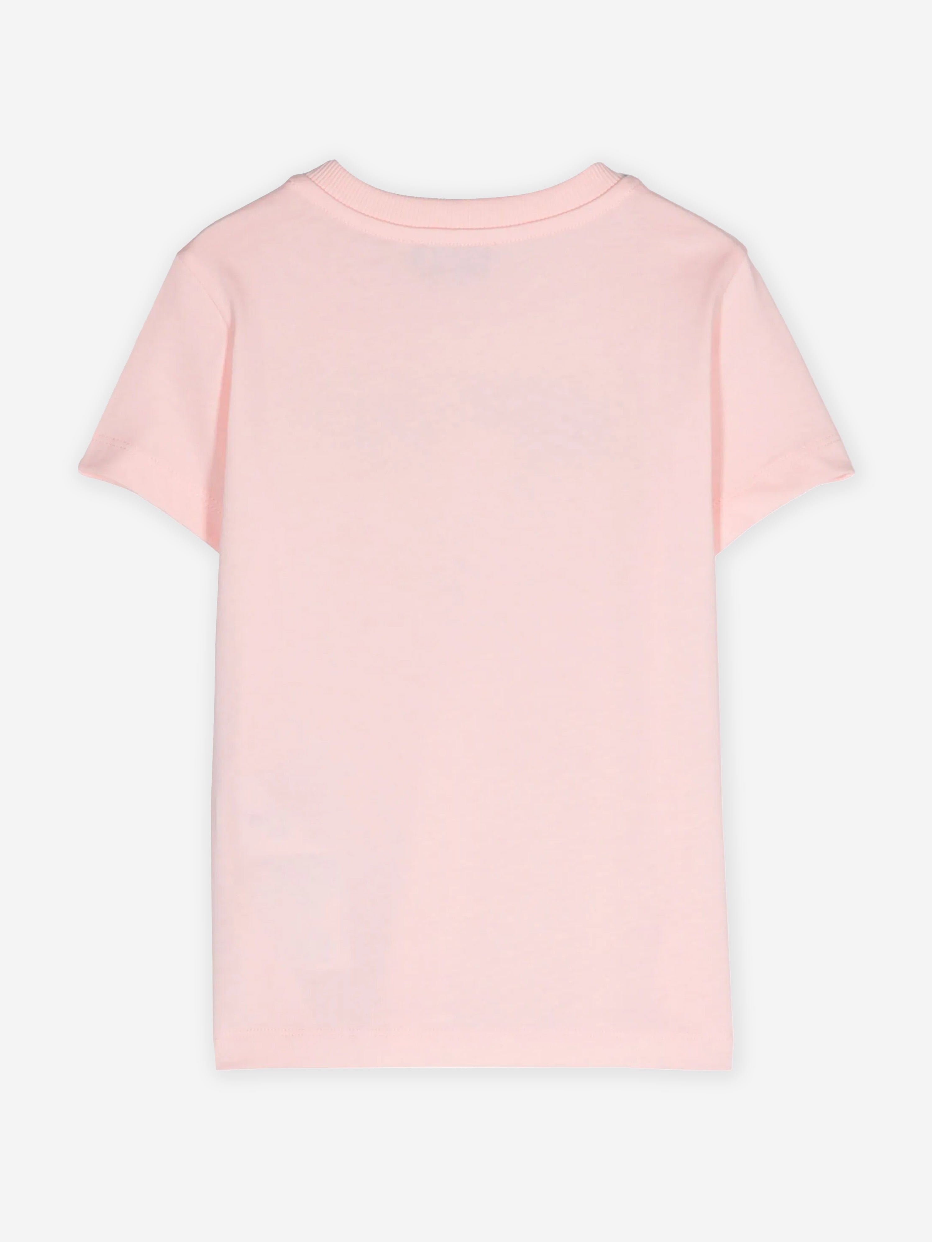 Girls Teddy Bear Logo T-Shirt in Pink