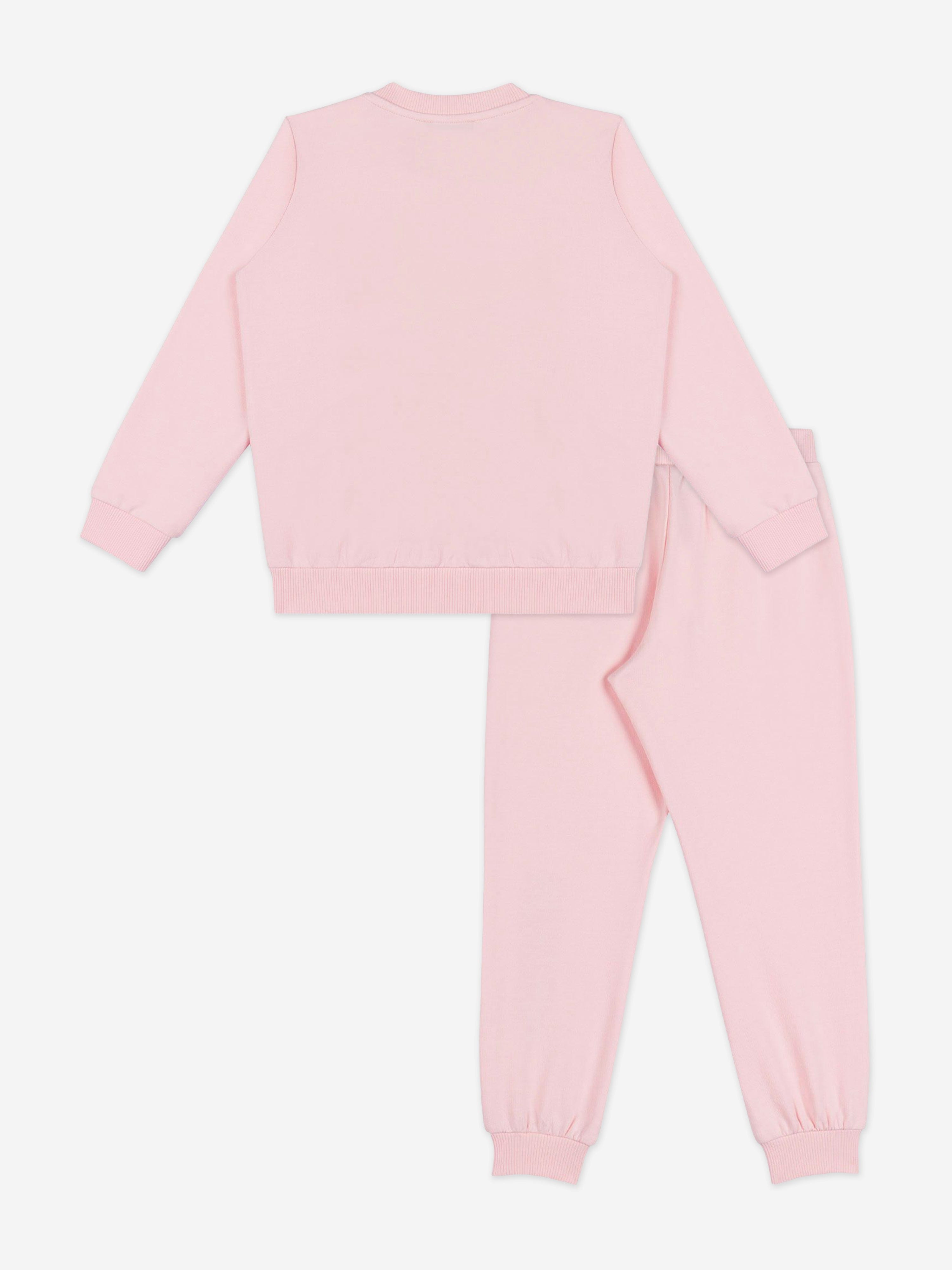 Baby Girls Bear Logo Tracksuit in Pink