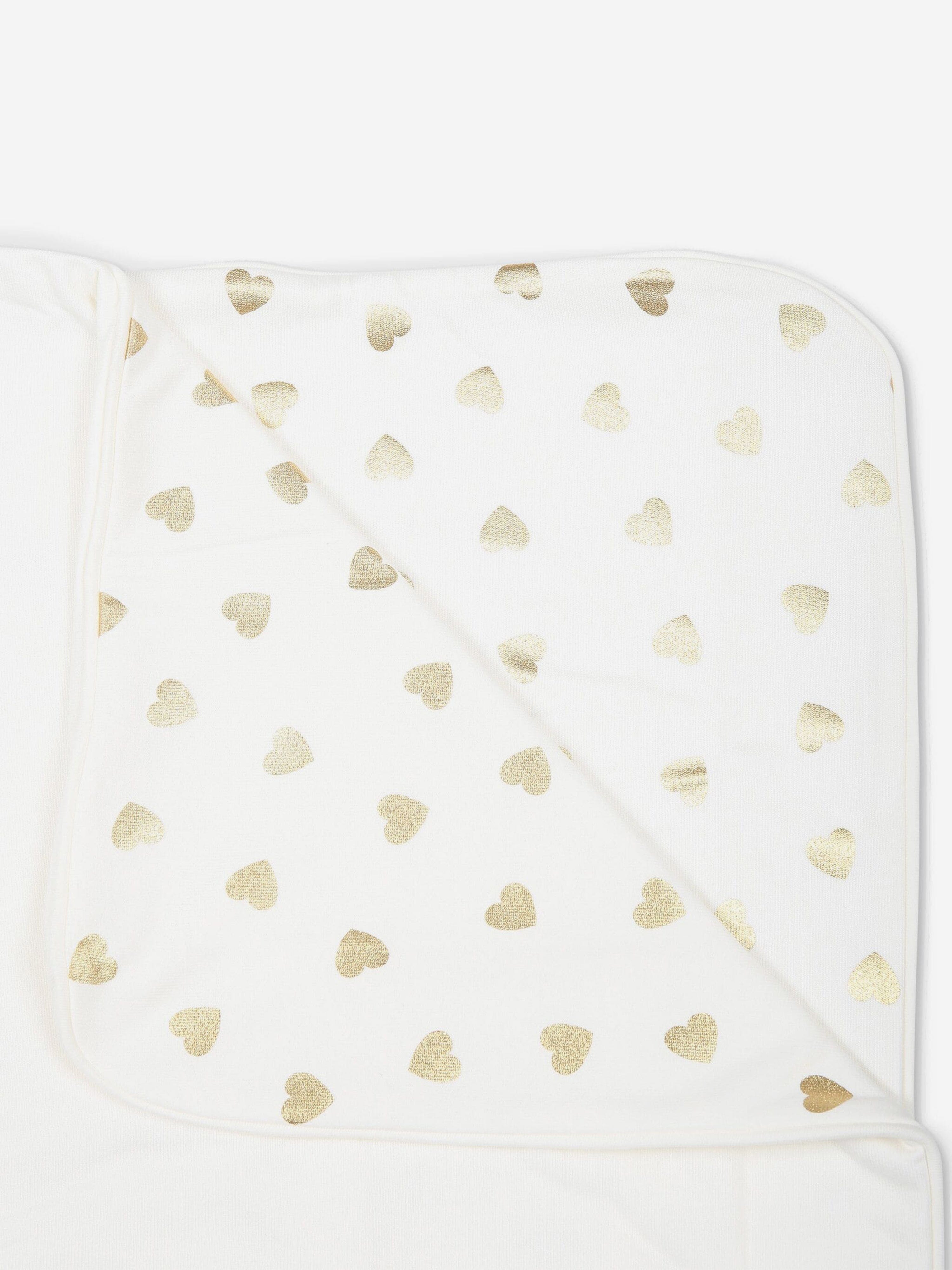 Baby Girls Bear Bear Logo Blanket in Ivory (70cm)