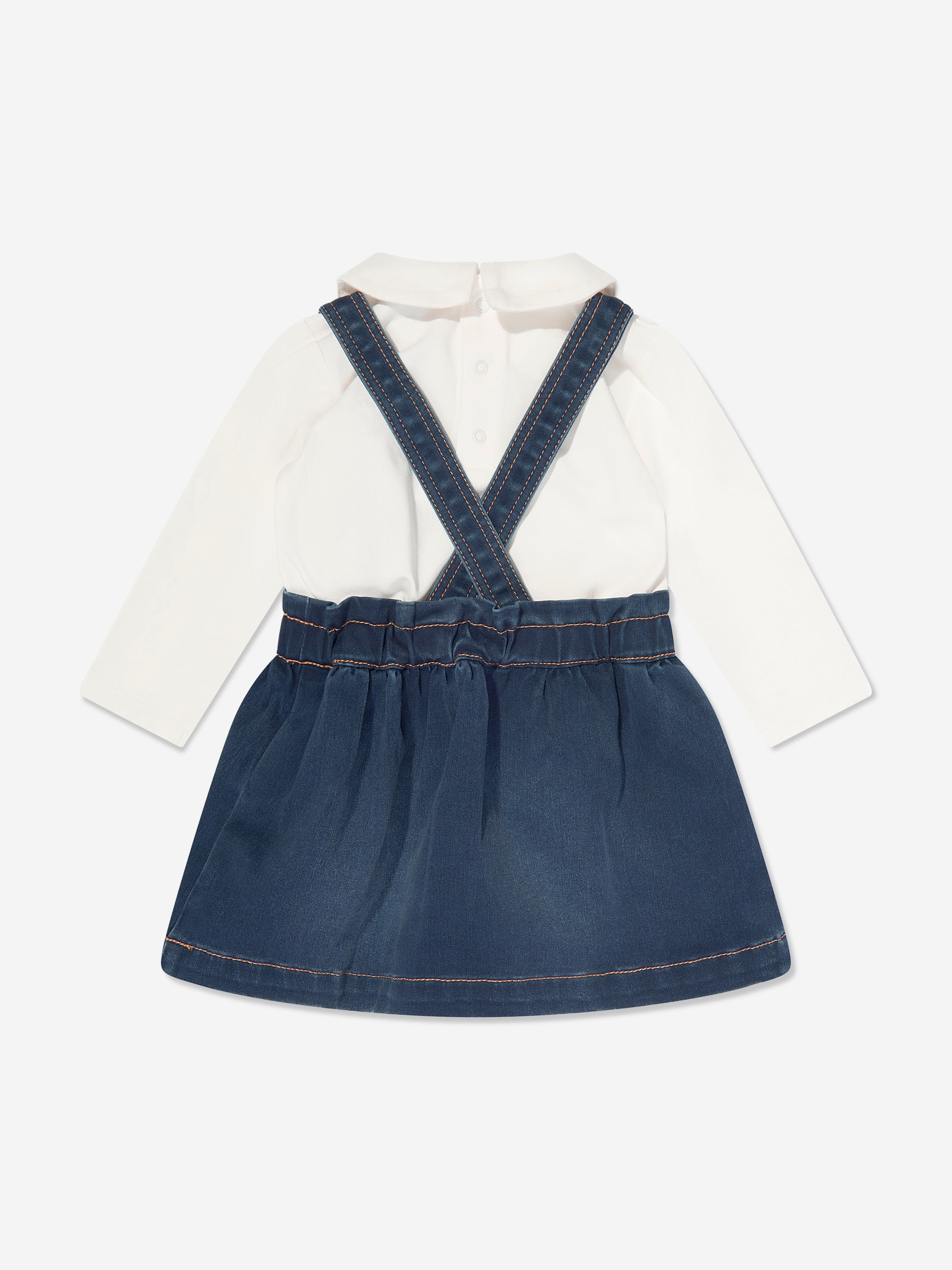Baby Girls Bear Skirt Set in Ivory