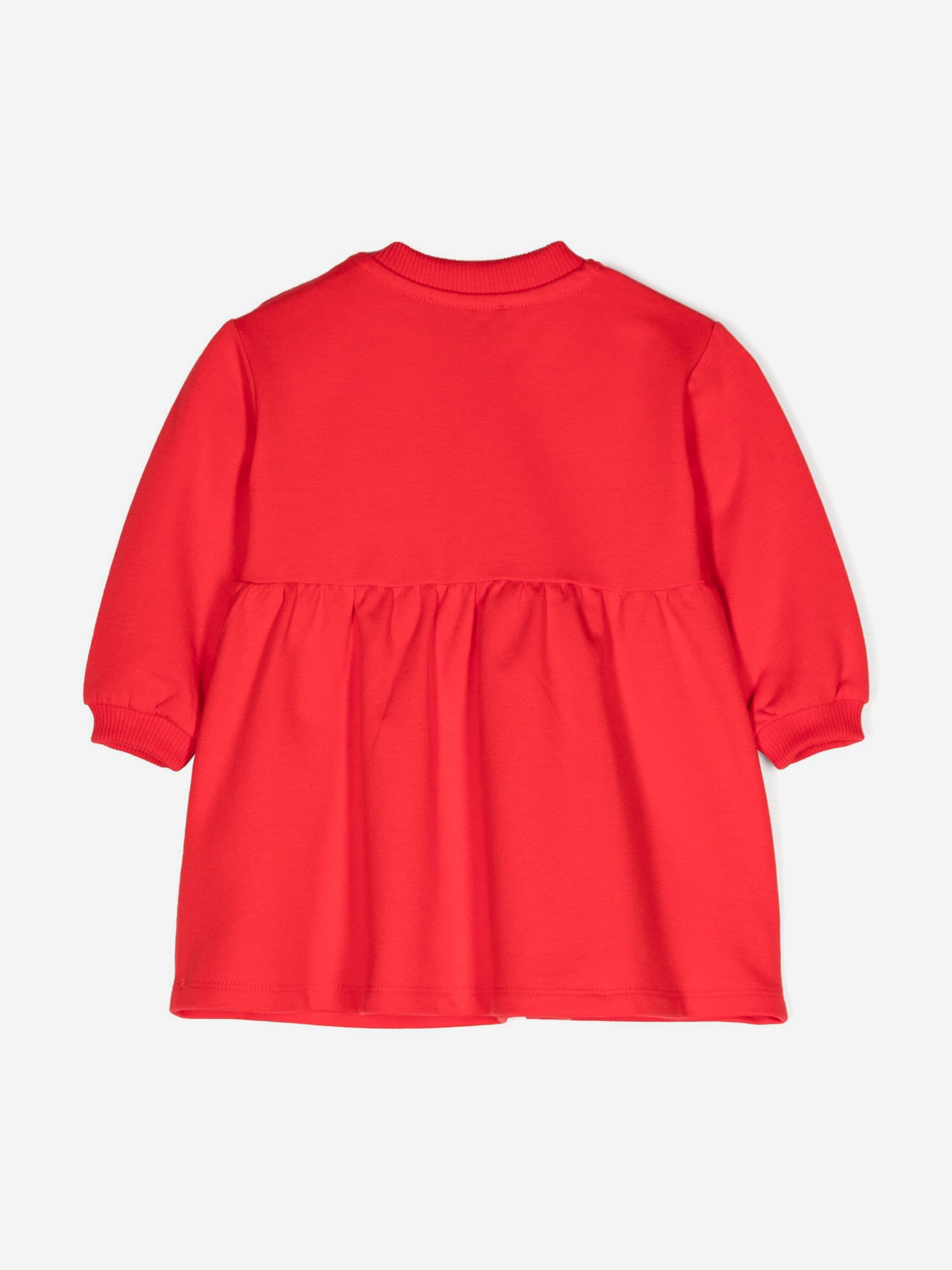 Baby Girls Bear Logo Sweater Dress in Red