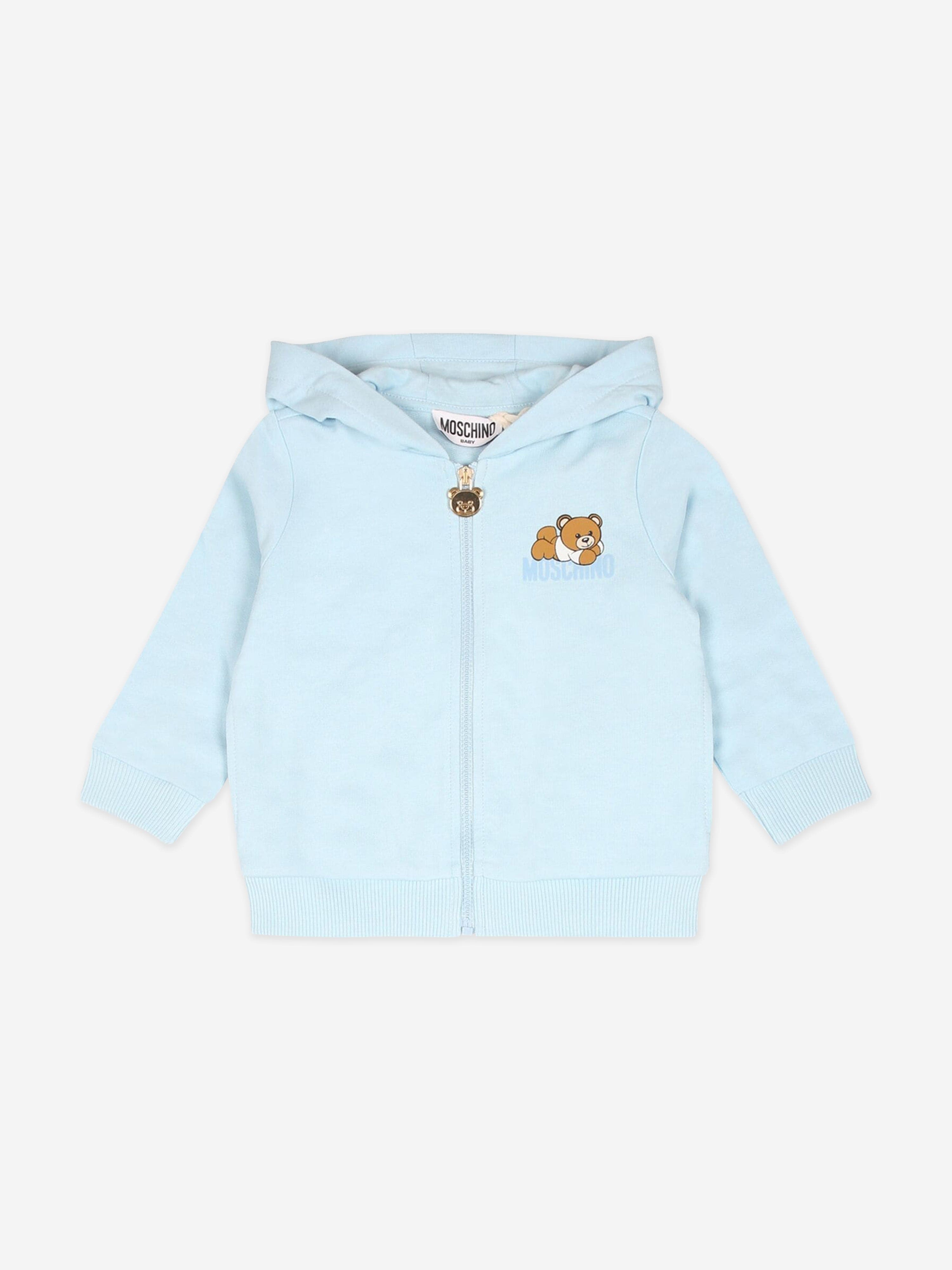 Moschino Baby Boys Bear Tracksuit With Gift Box in Blue