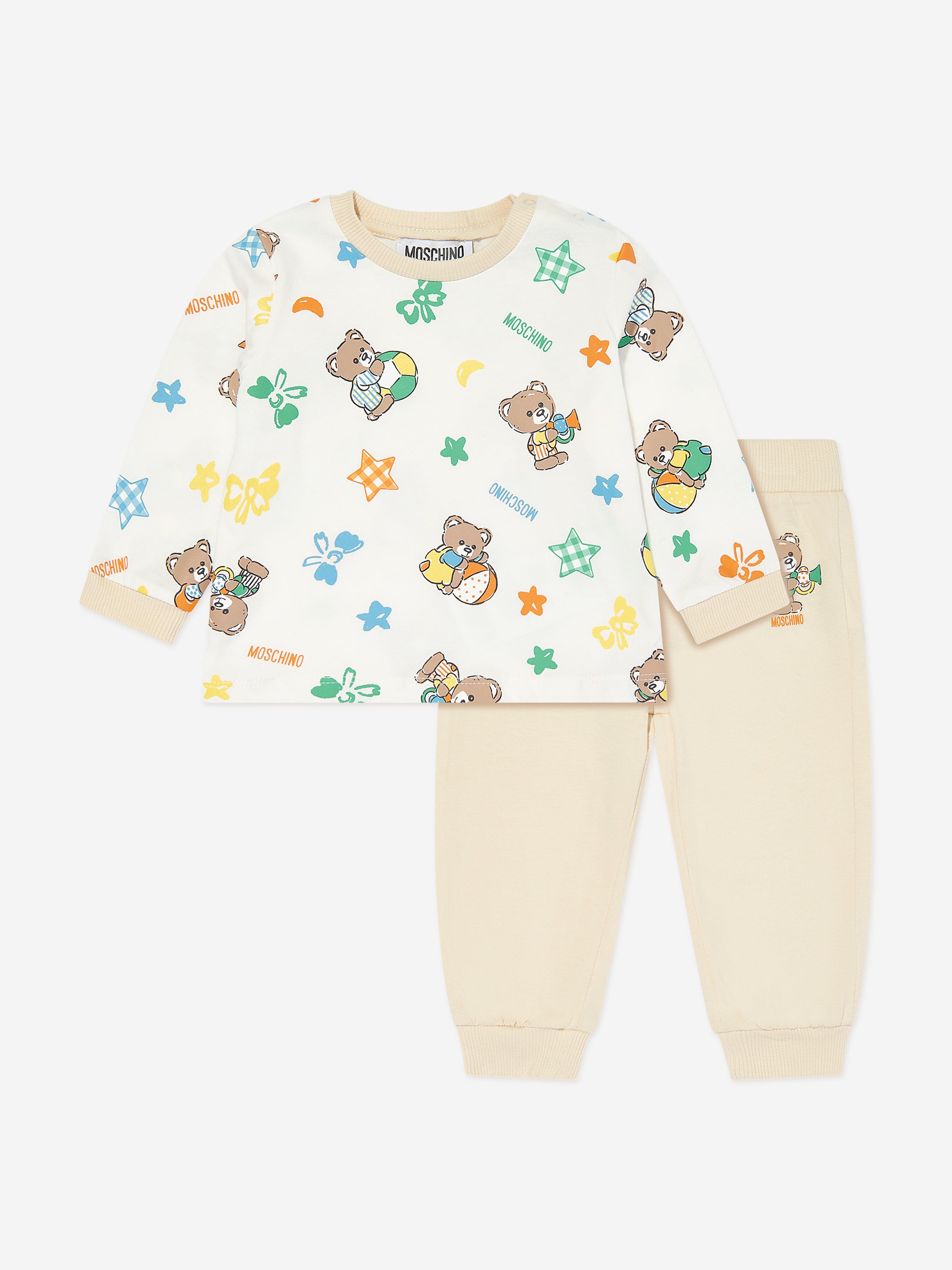 Moschino Baby Bear Trouser Set in Ivory