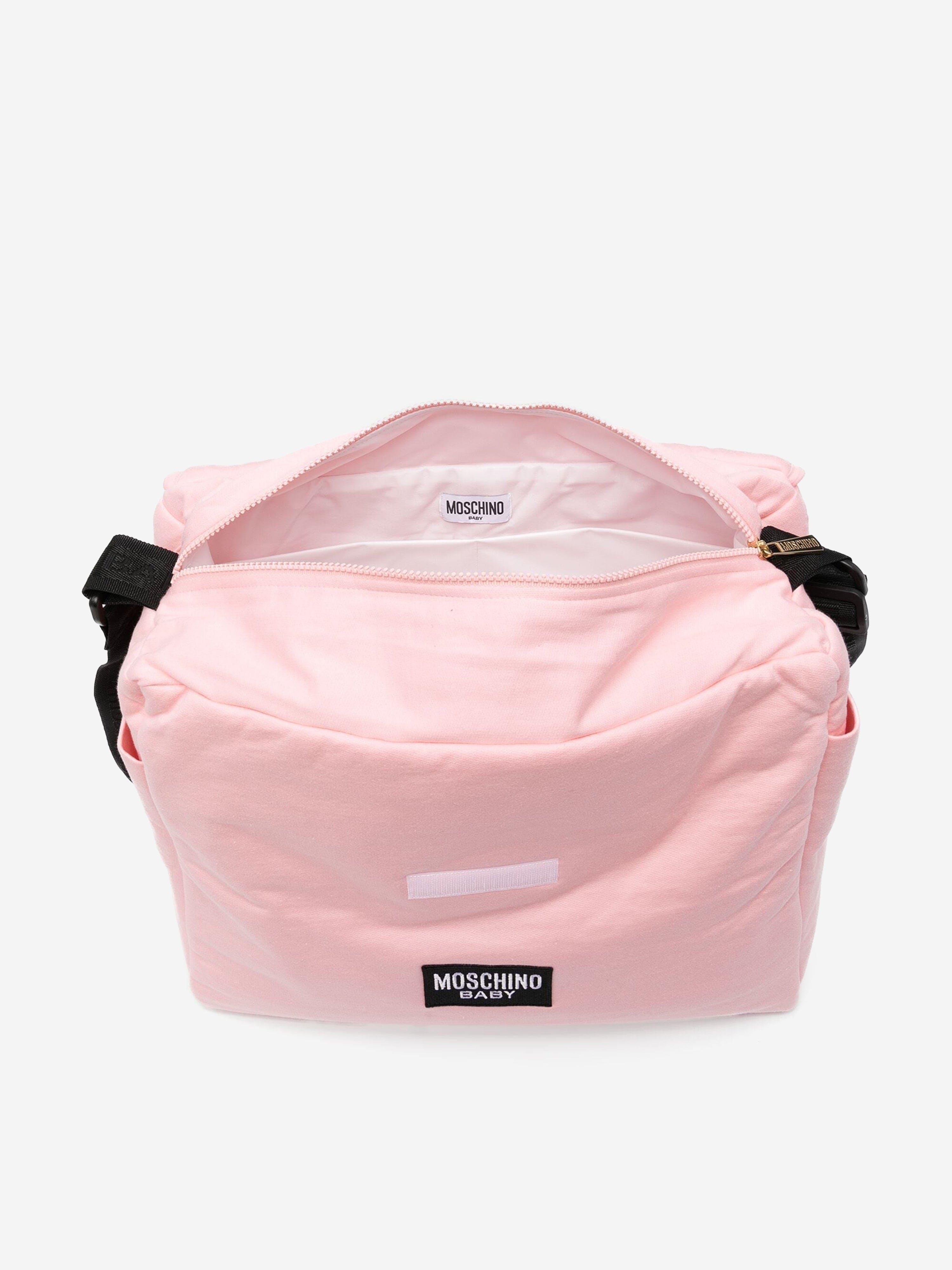 Moschino Baby Girls Bear Logo Changing Bag in Pink (60cm)