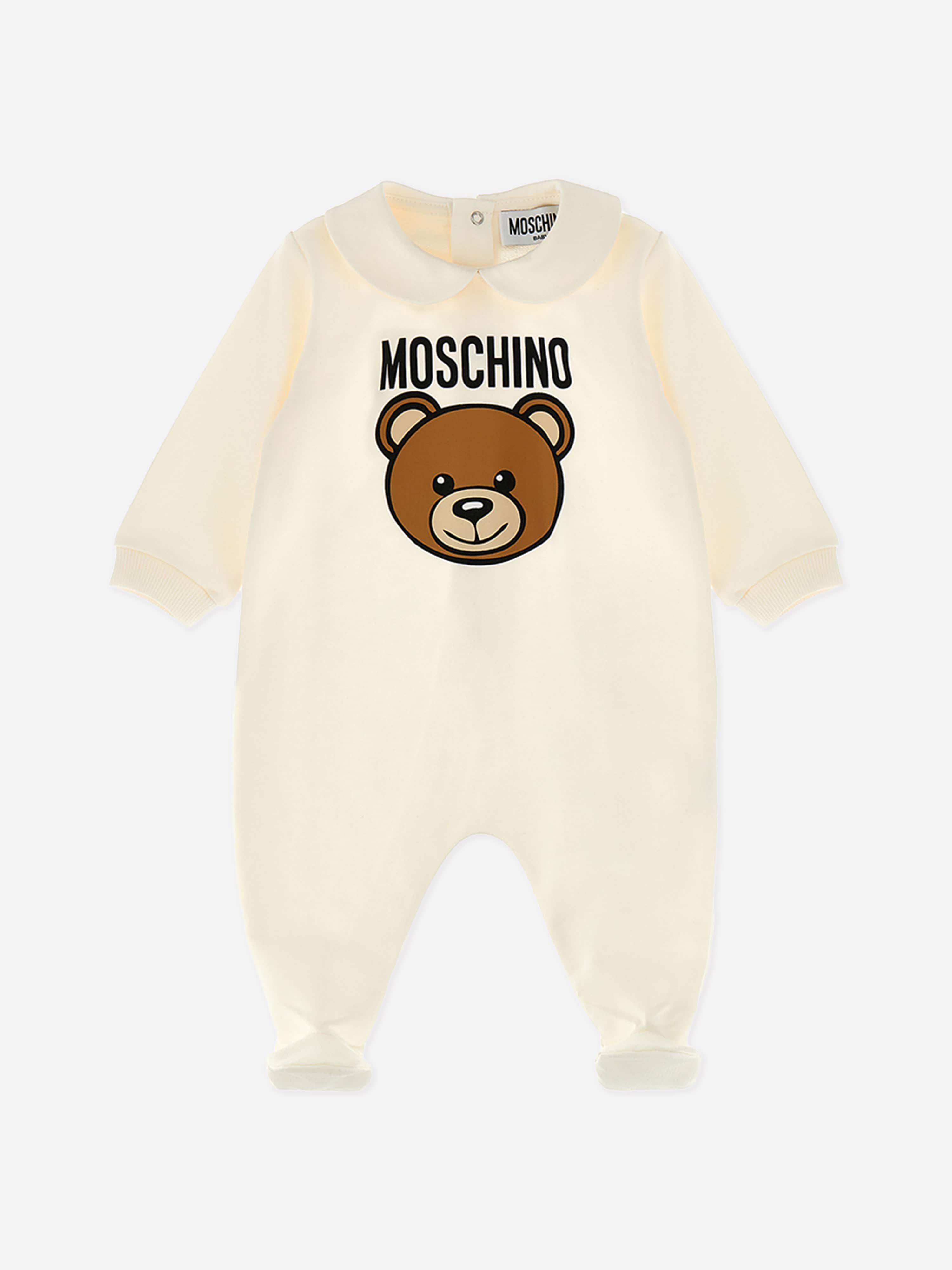 Baby Bear Logo Babygrow Gift Set in Ivory