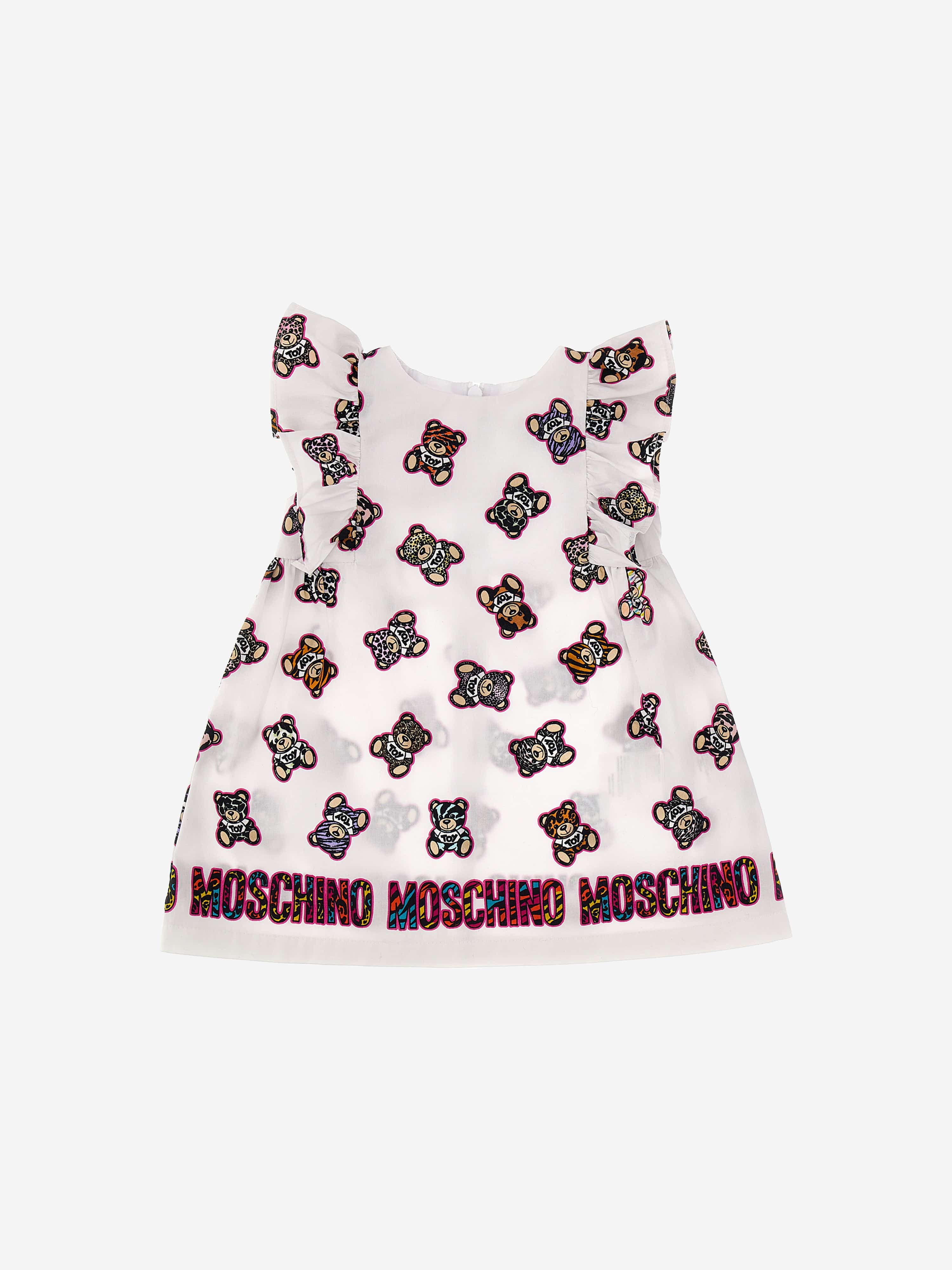 Moschino Baby Girls Teddy Dress Gift Set in White