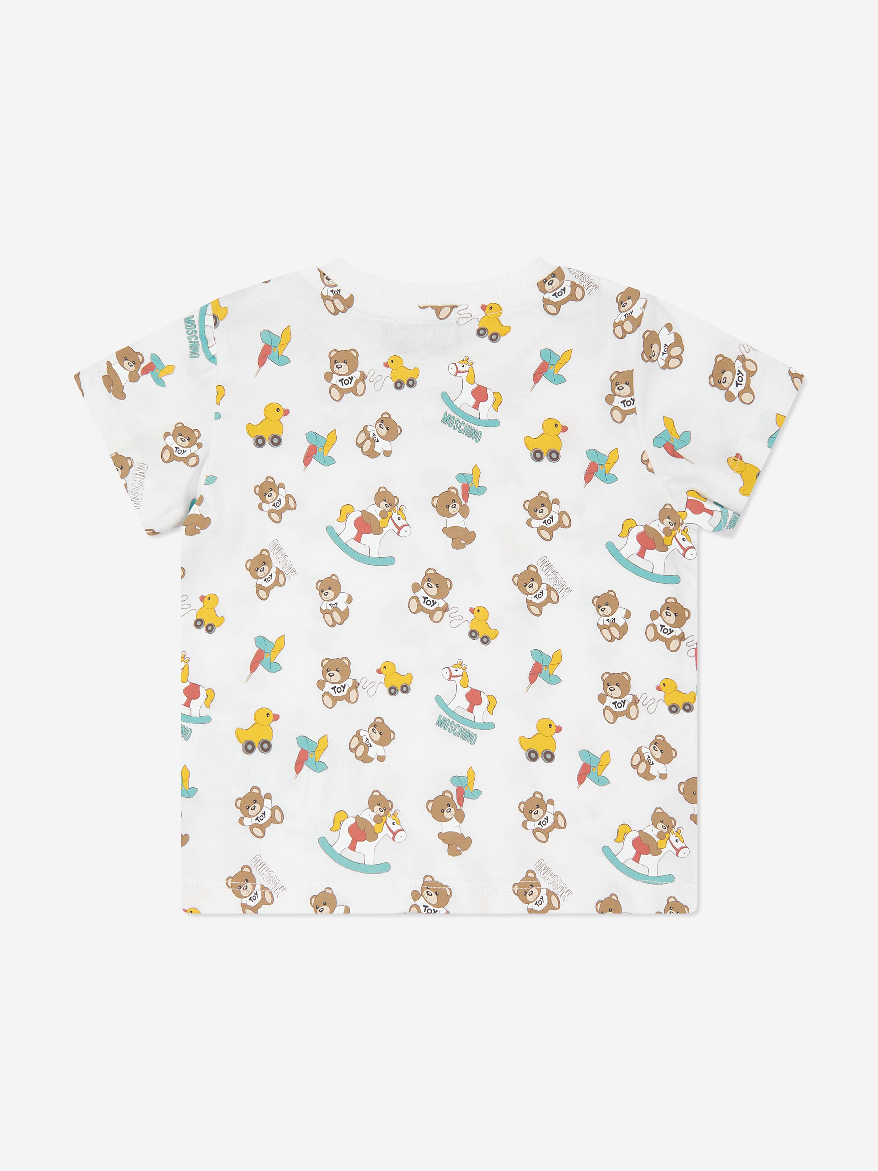 Moschino Baby Teddy Bear T-Shirt in Ivory