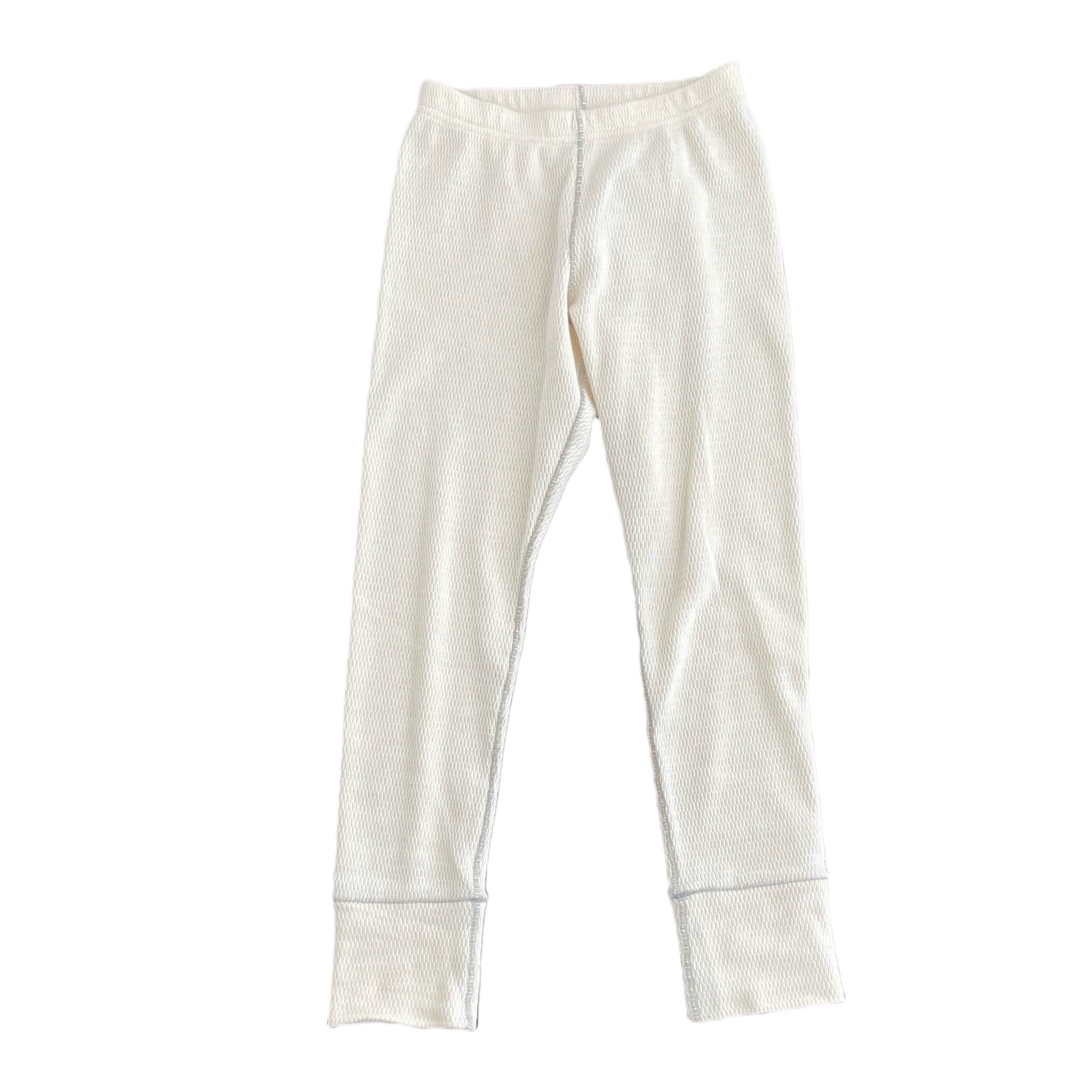 Boys & Girls White Cotton Leggings