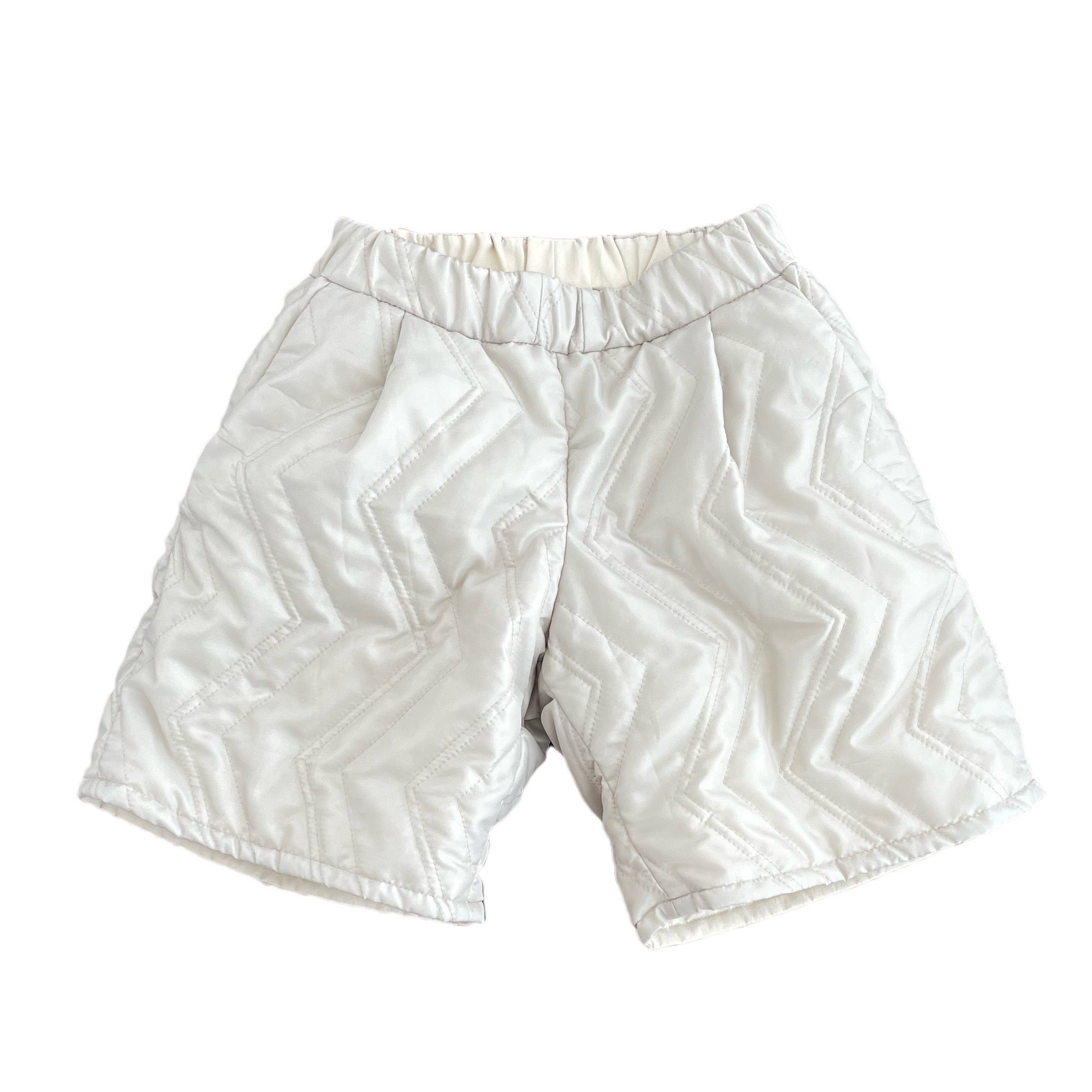 Boys & Girls White Reversible Shorts