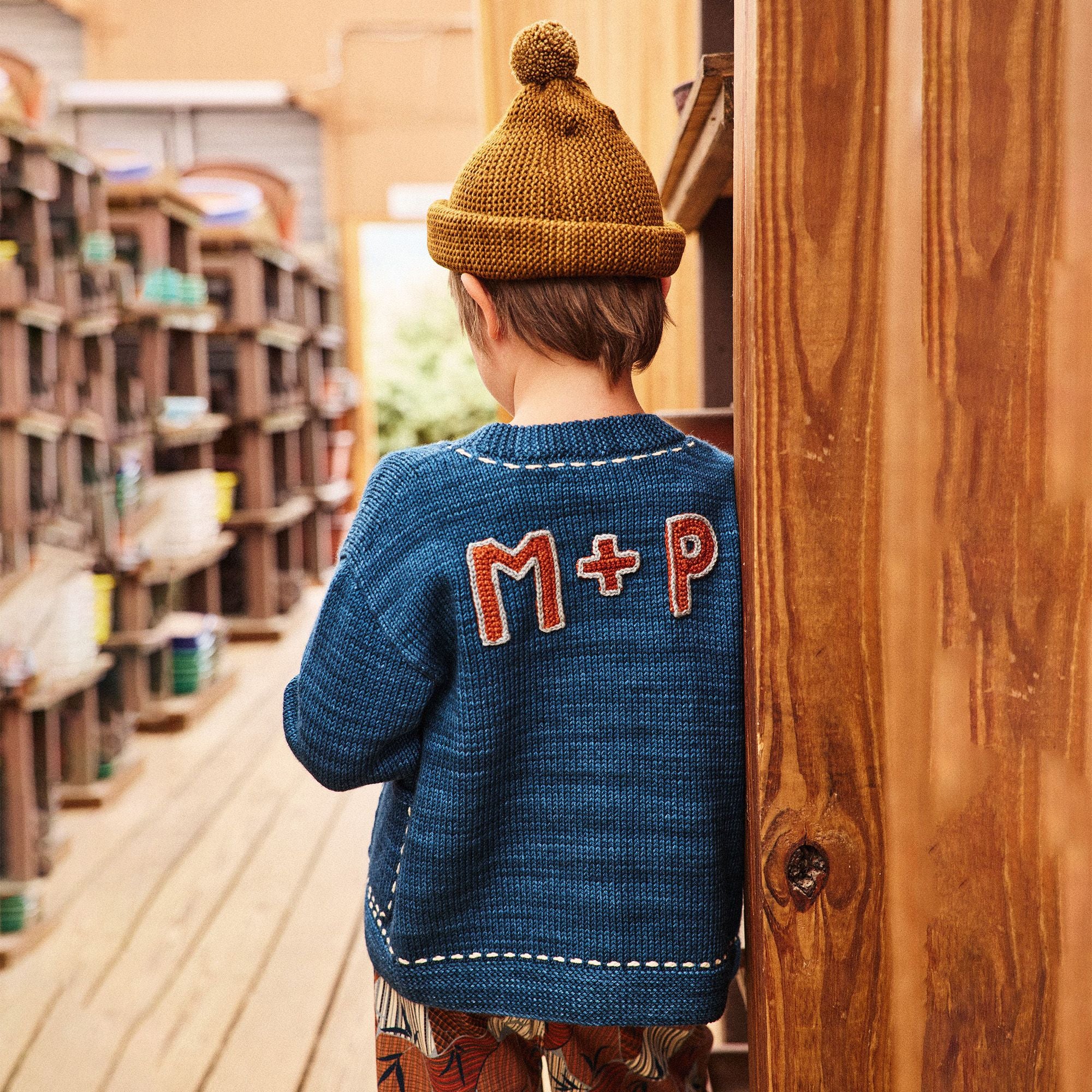 Boys & Girls Blue Wool Cardigan