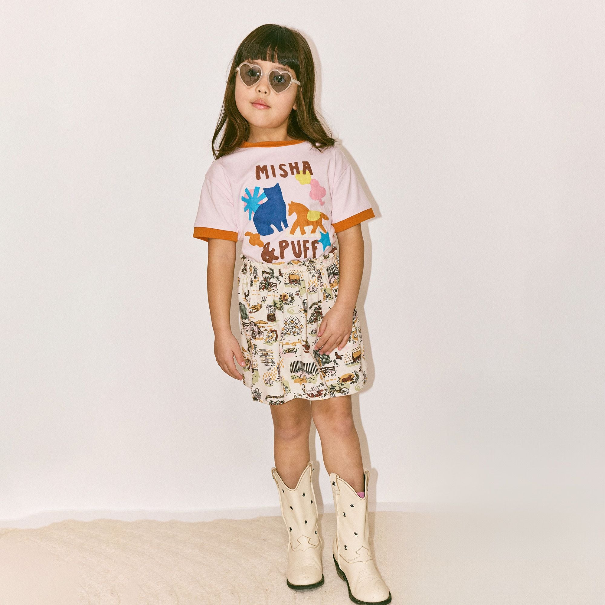 Boys & Girls Light Pink Printed Cotton T-Shirt