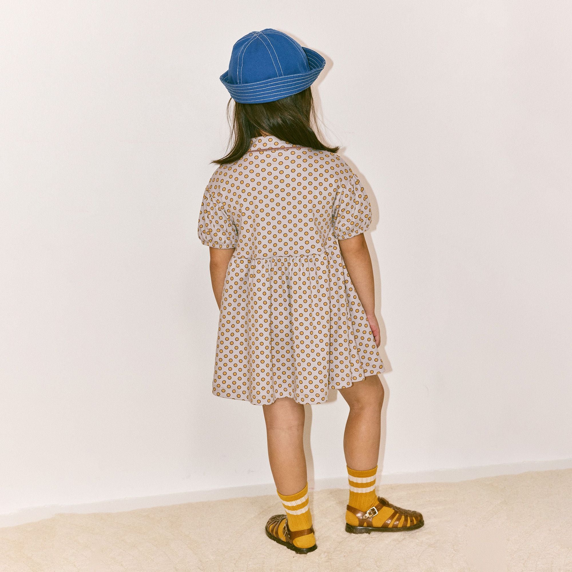 Girls Light Purple Dots Cotton Dress