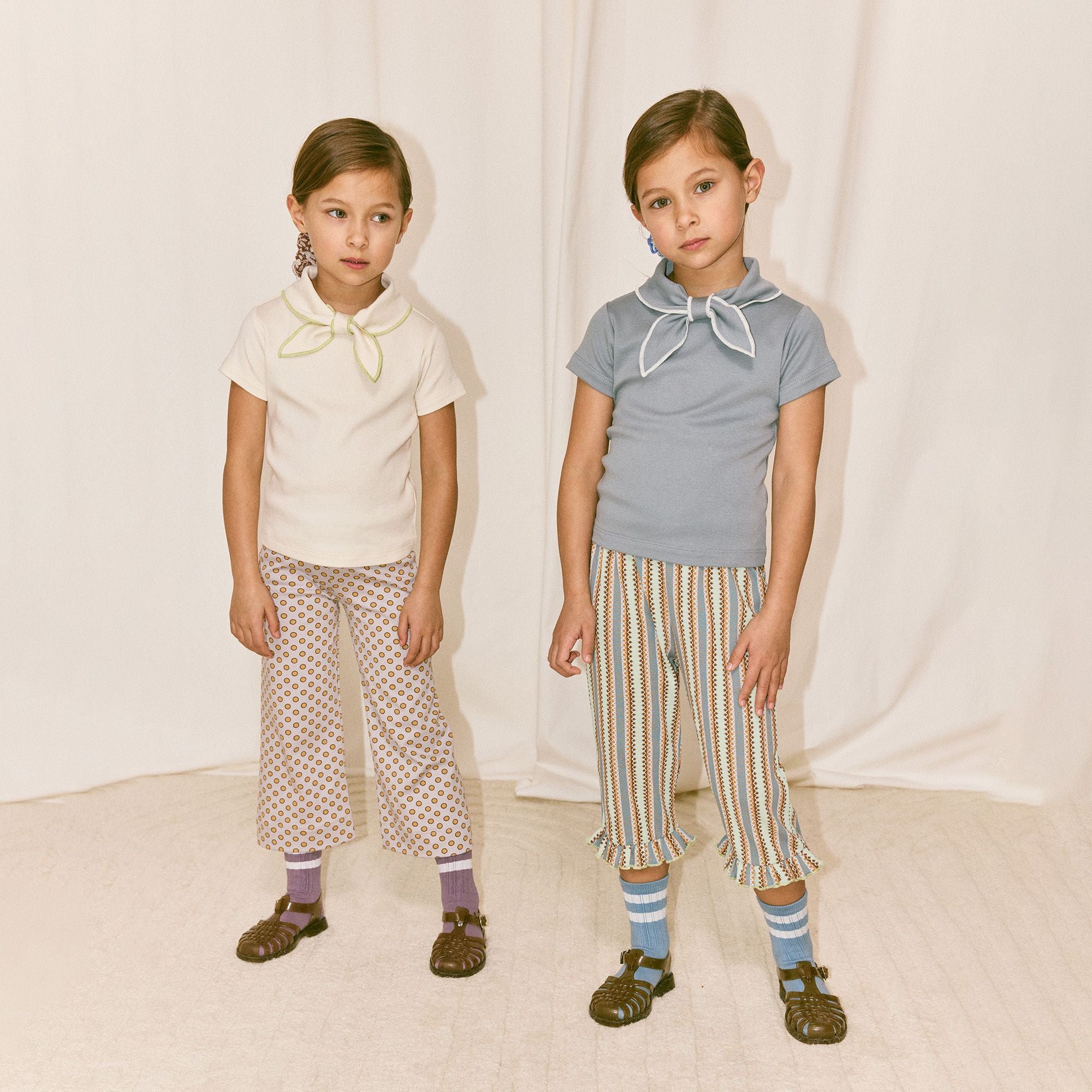 Boys & Girls White Bow Cotton T-Shirt