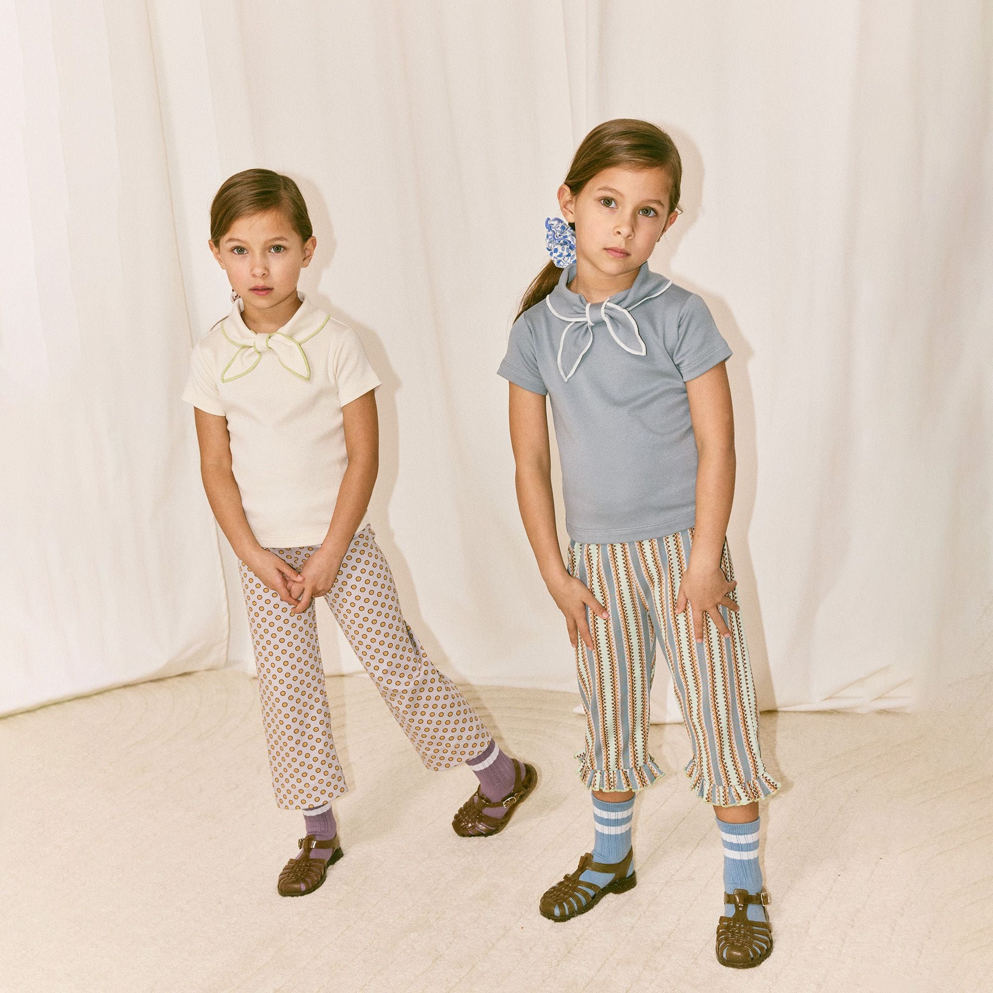 Boys & Girls White Bow Cotton T-Shirt