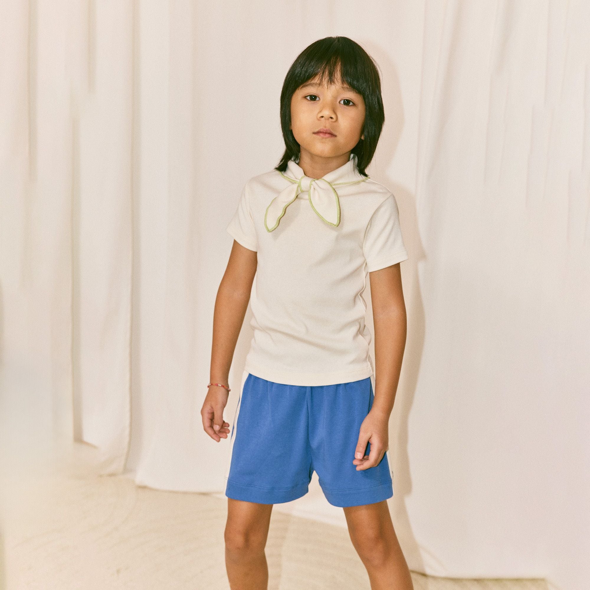 Boys & Girls White Bow Cotton T-Shirt