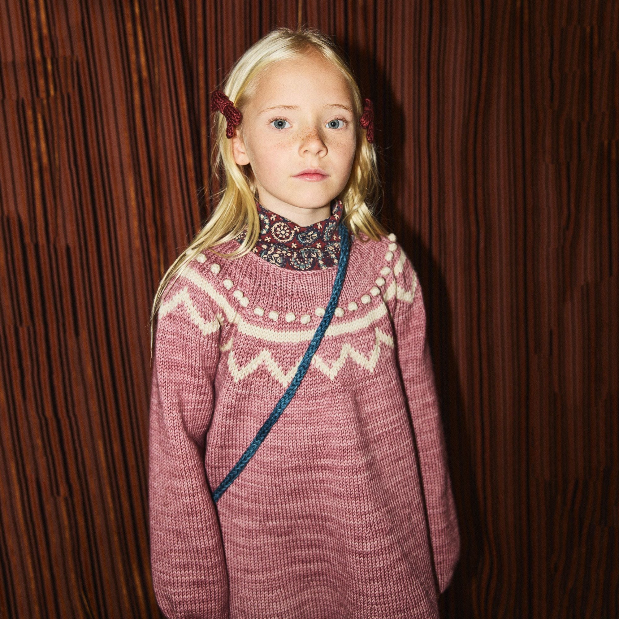 Girls Pink Wool Dress