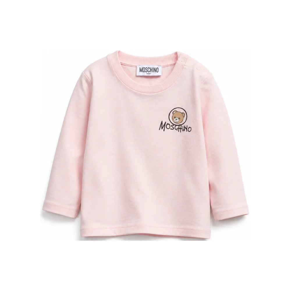 Baby Girls Light Pink Cotton T-Shirt