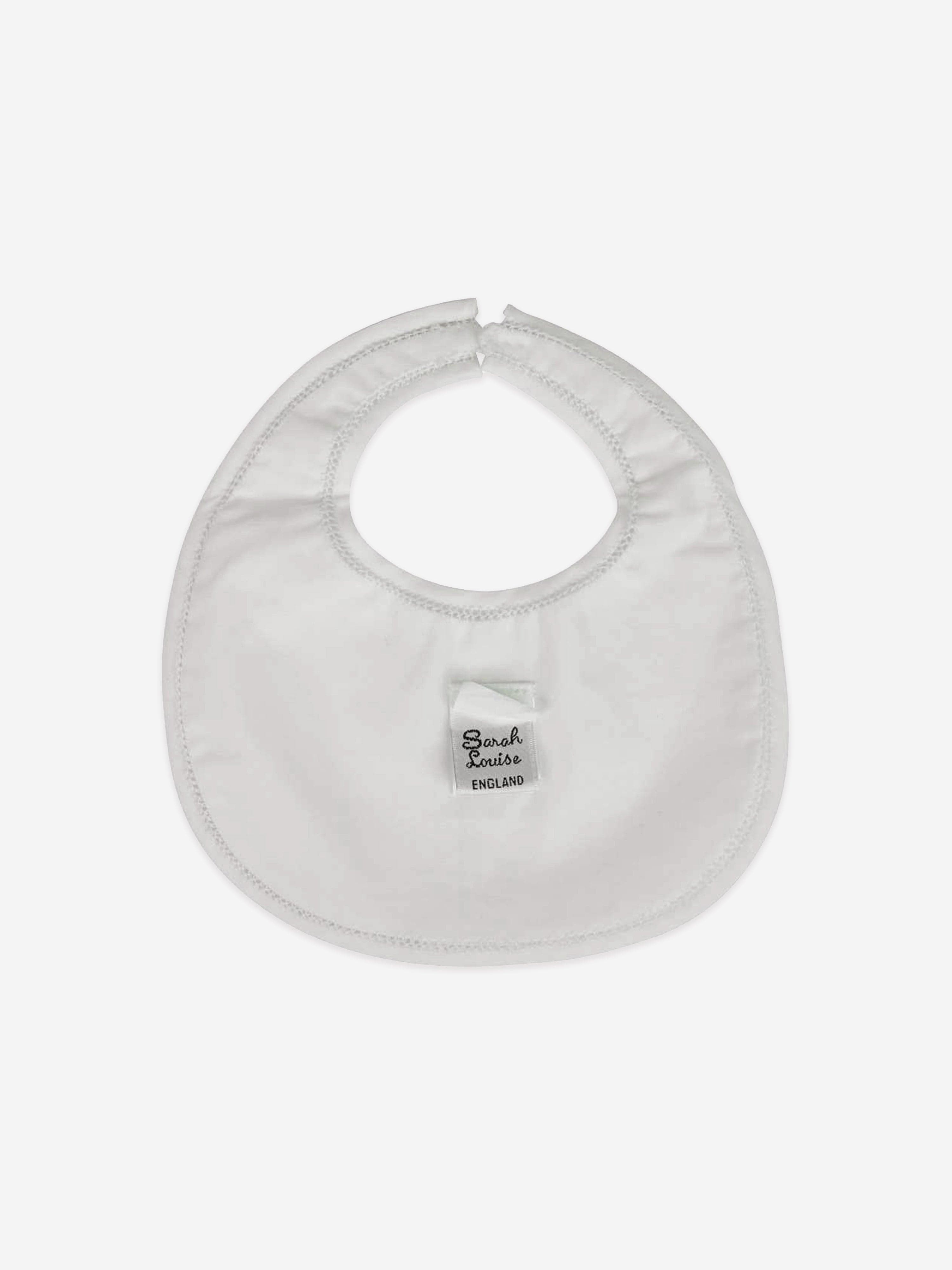 Sarah Louise Cotton Embroidered bib