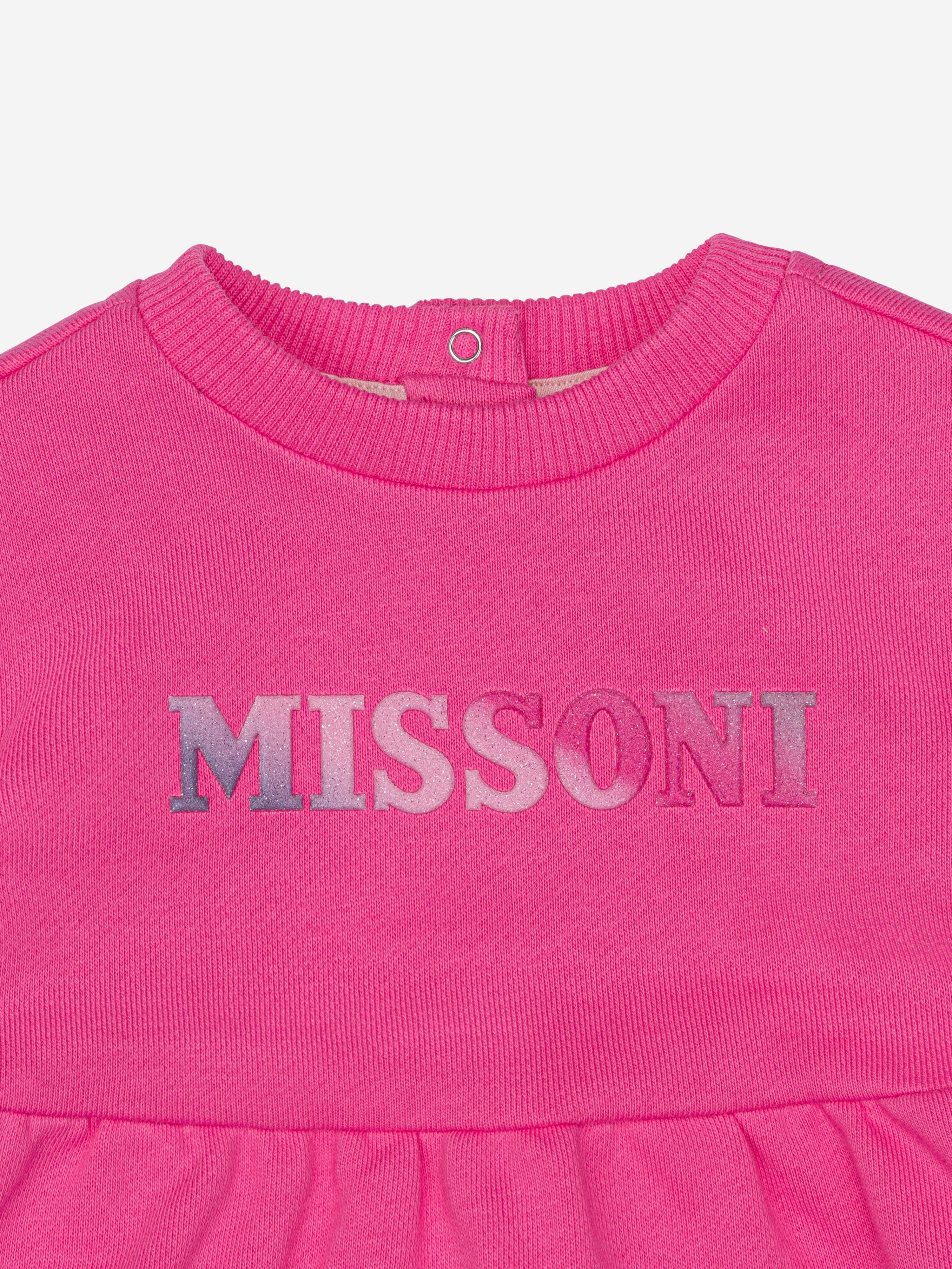Missoni Baby Girls Jersey Dress With Knickers in Pink