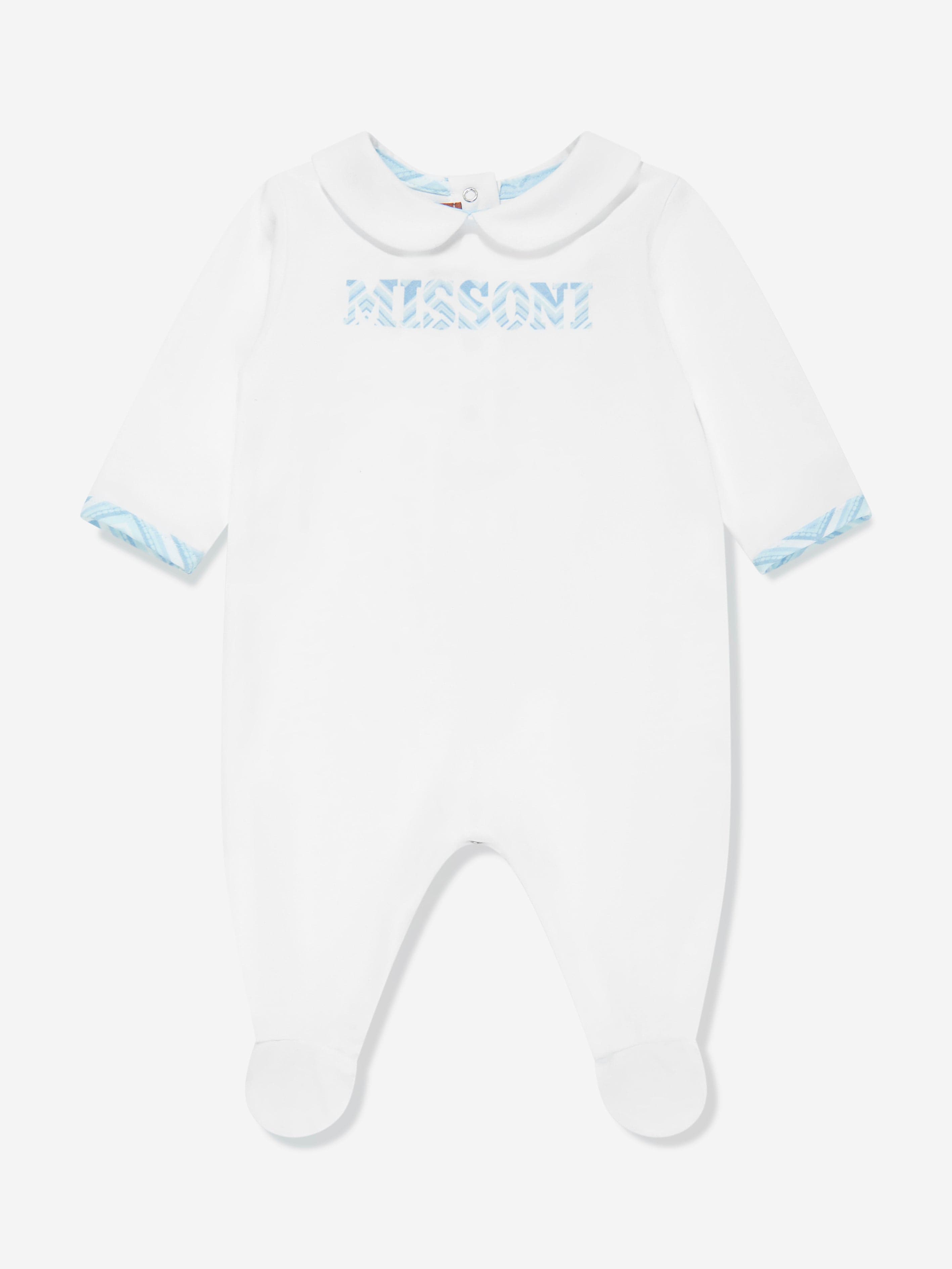 Missoni Baby Boys Logo Babygrow Gift Set in White