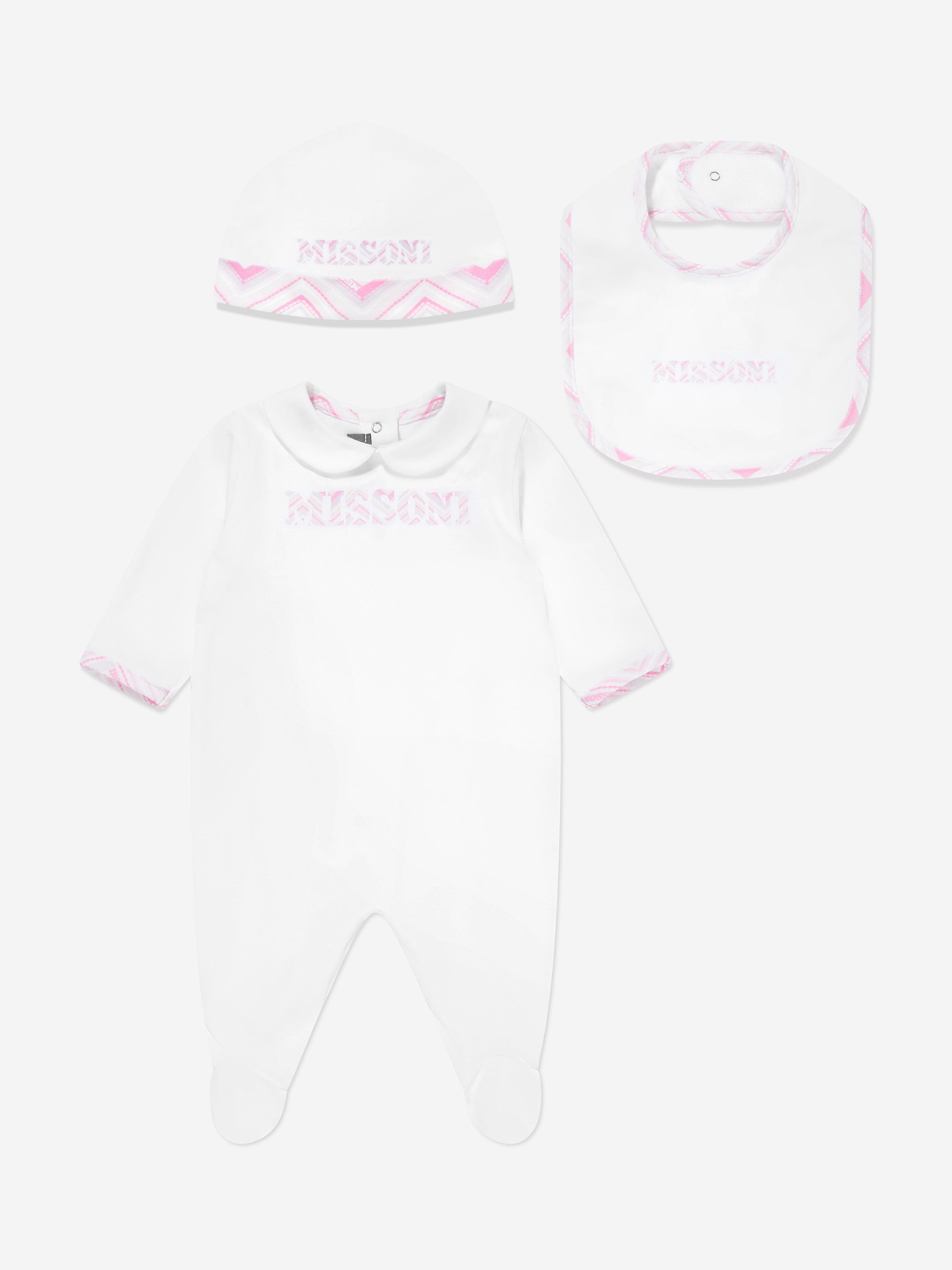 Missoni Baby Girls Logo Babygrow Gift Set in White