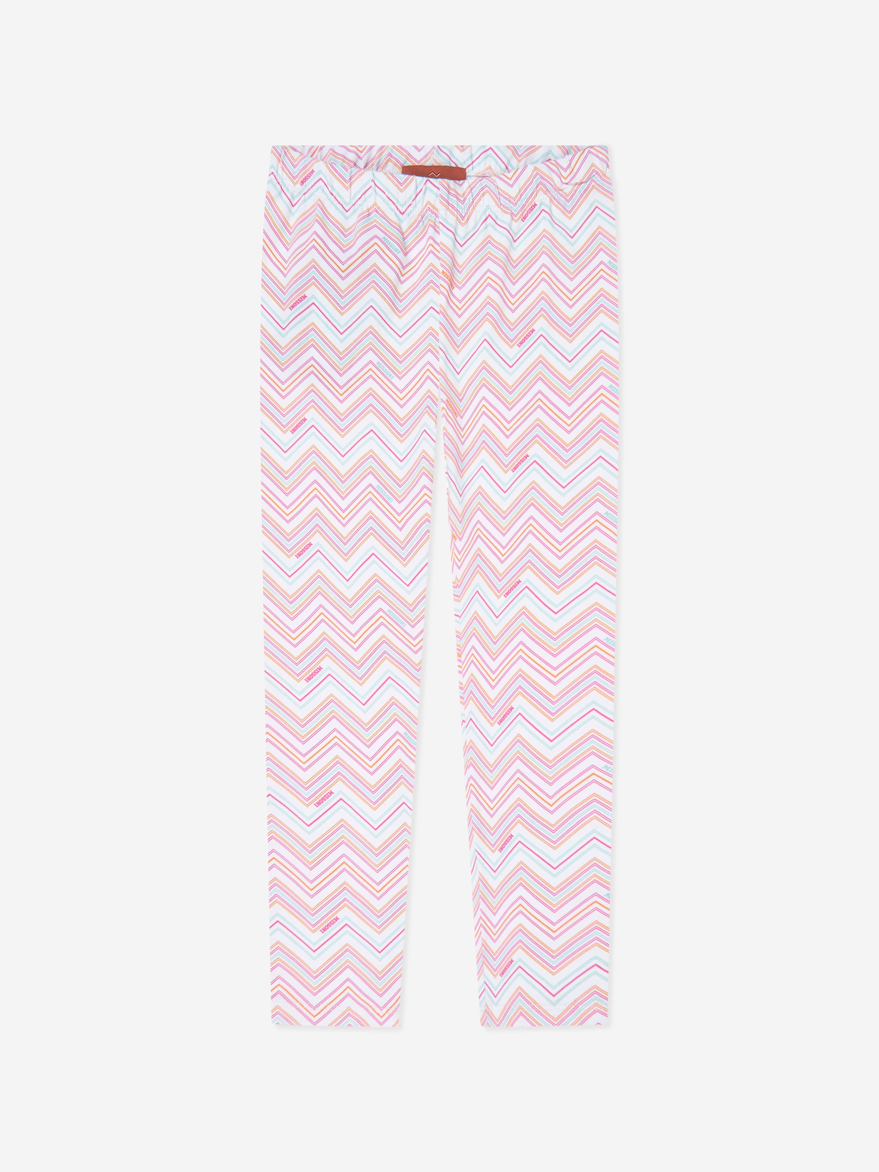 Girls Zigzag Leggings in Multicolour