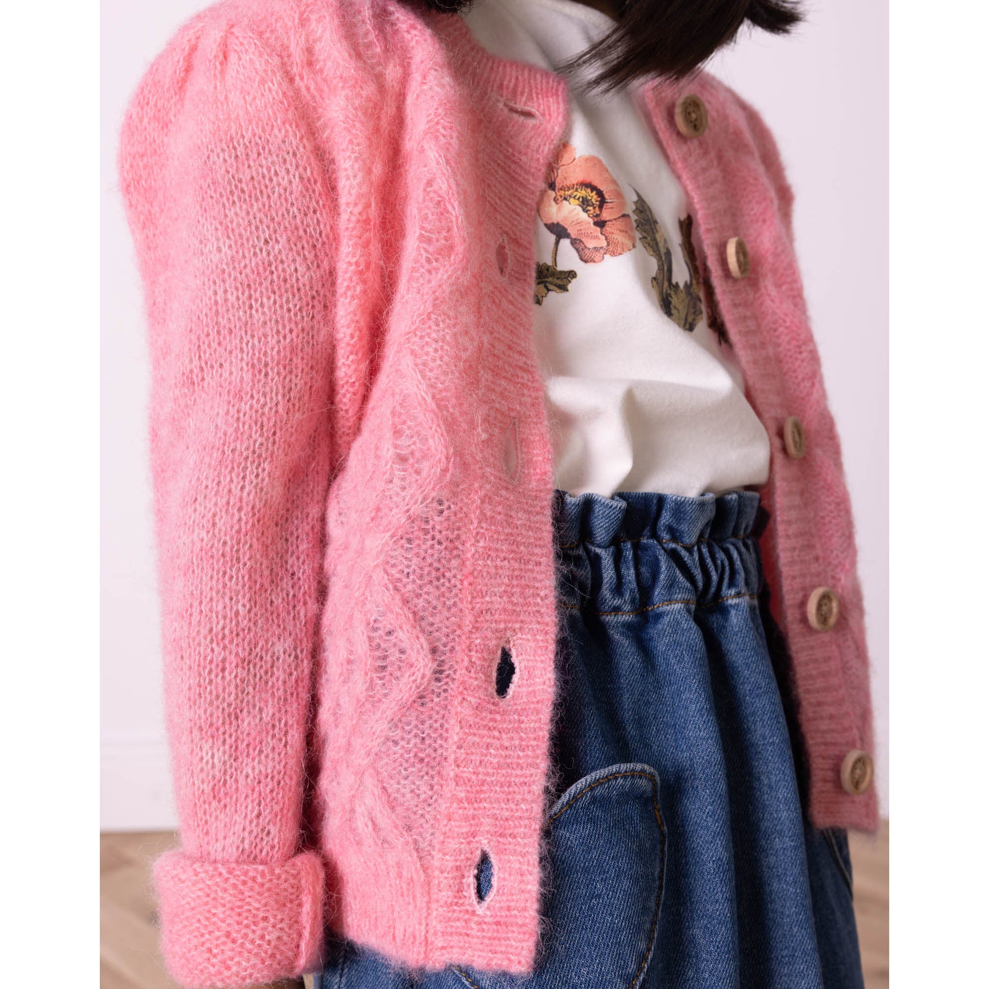 Girls Pink Cardigan