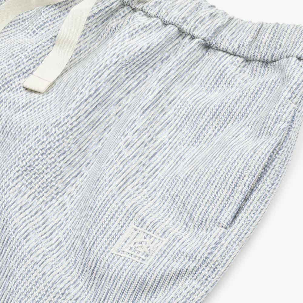 Boys & Girls White Stripes Cotton Shorts