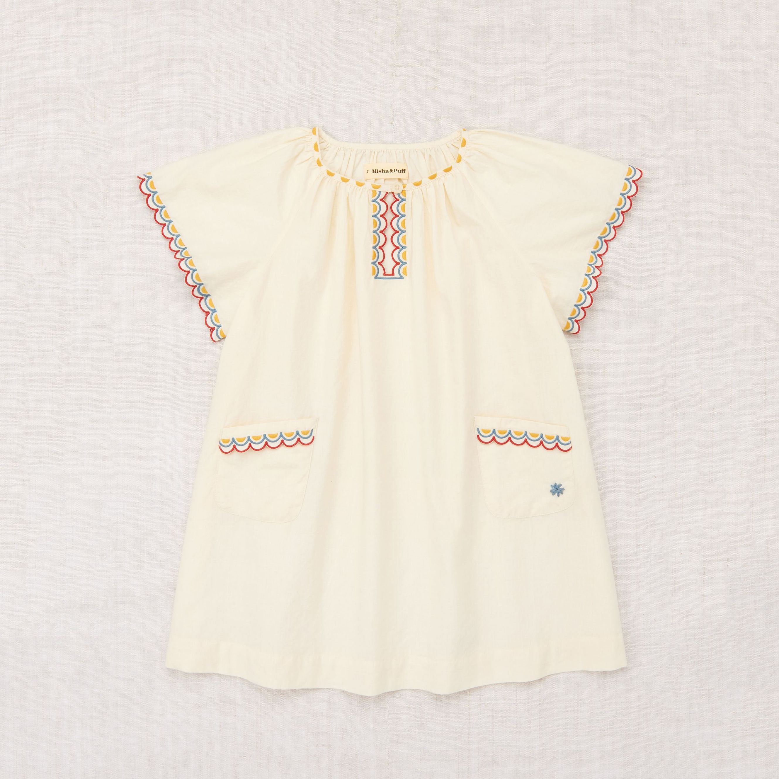 Girls White Embroidered Cotton Dress