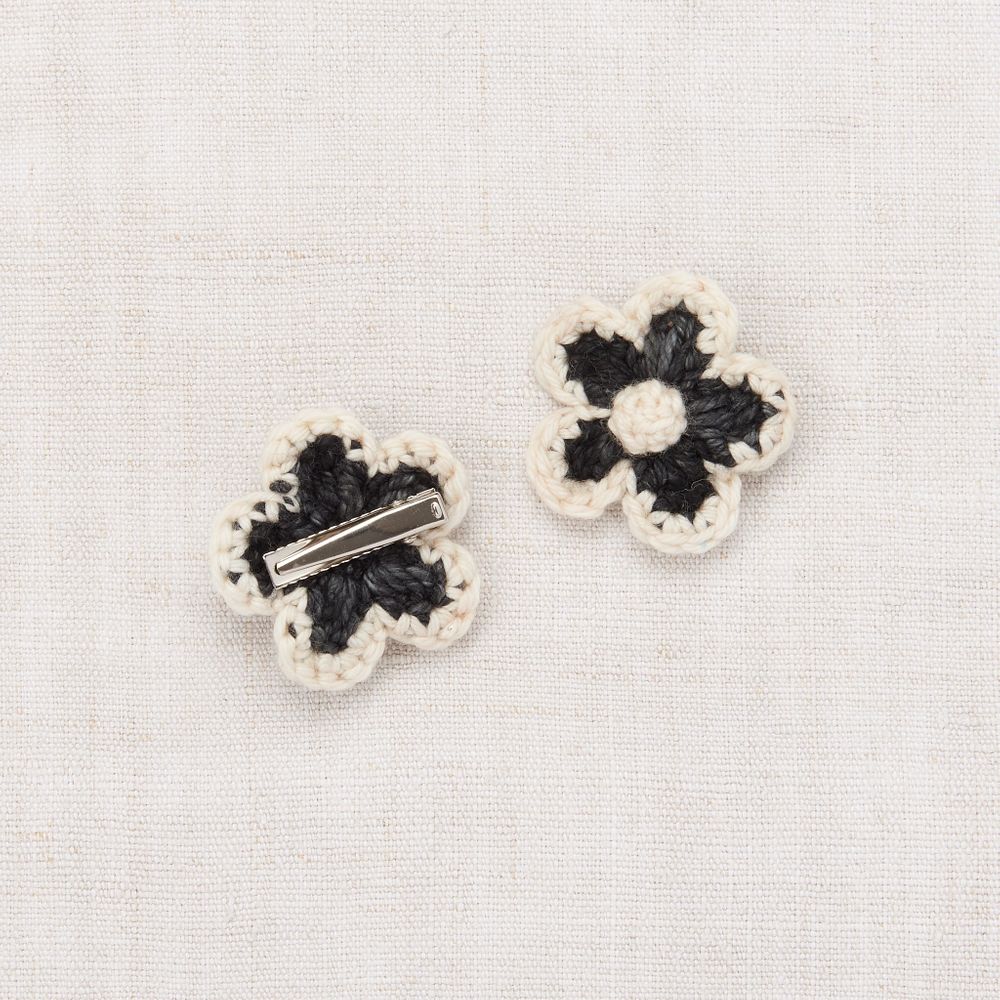 Girls White Flower Hair Clips