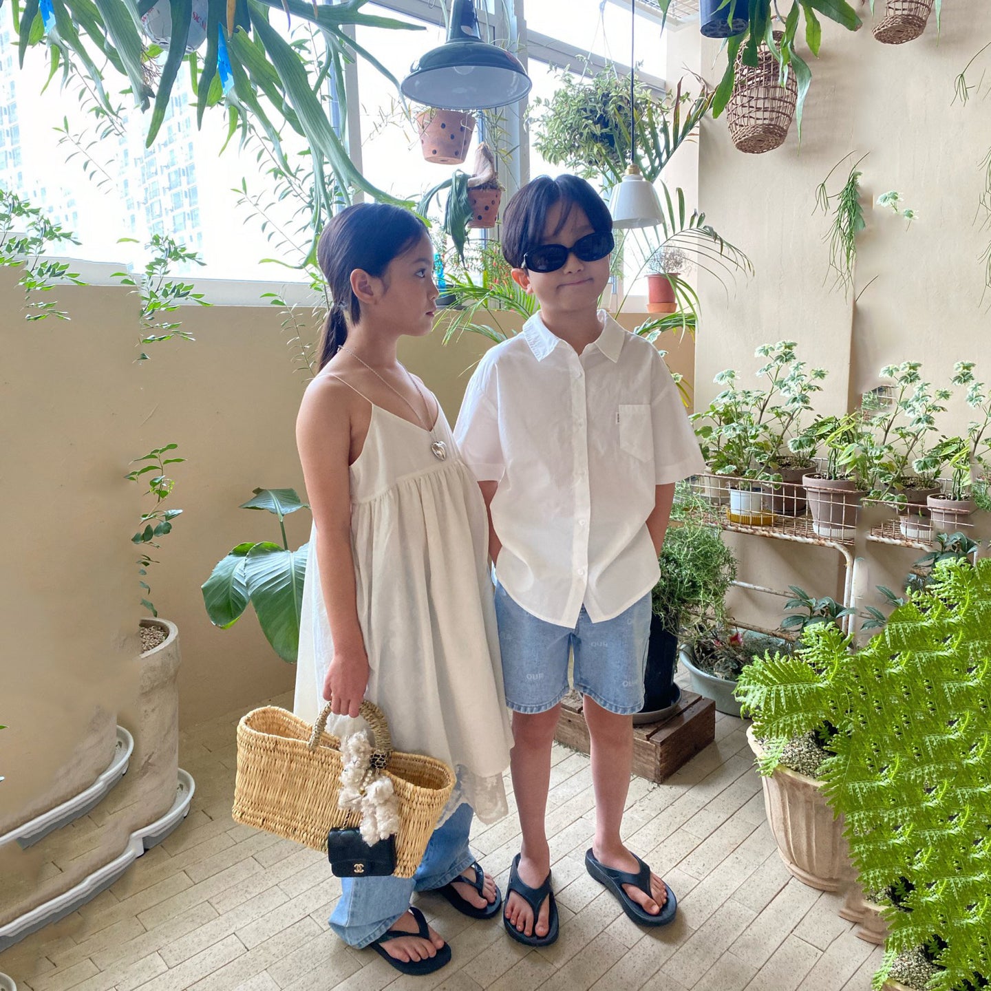 Girls White Cotton Dress