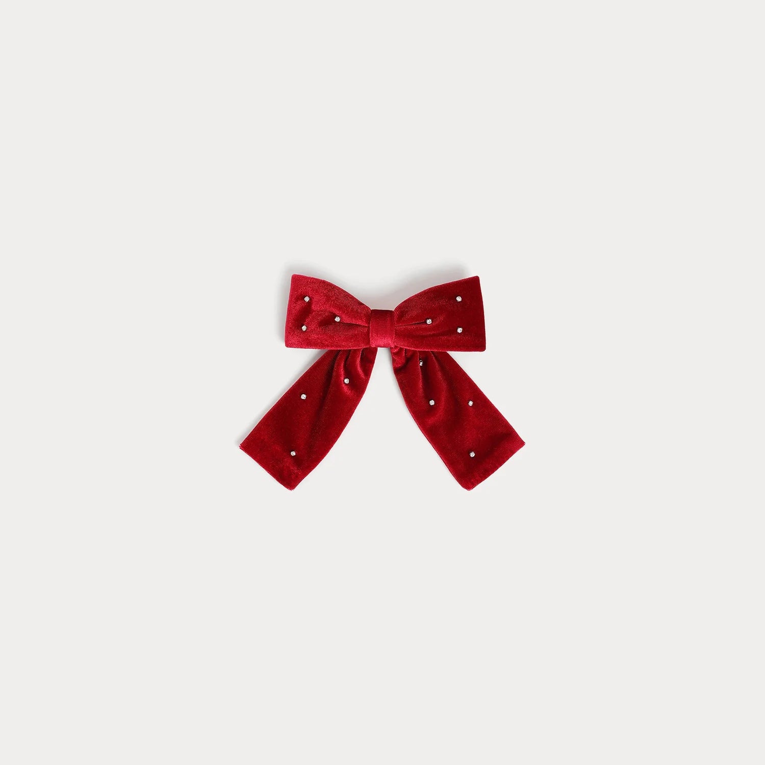 Girls Wine Red Bow Hair Clip