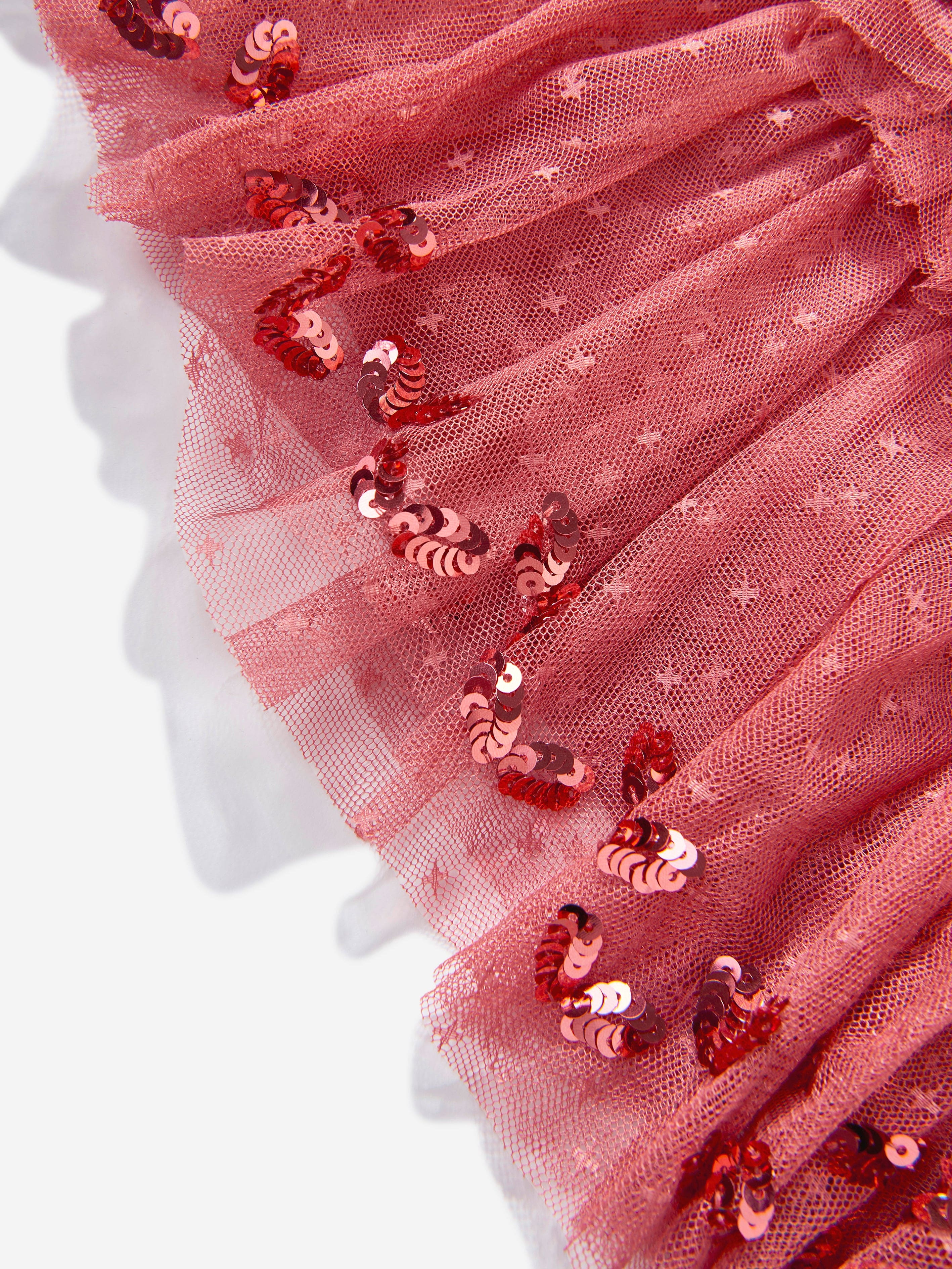 Needle & Thread Girls Autumn Leaves Dress in Pink