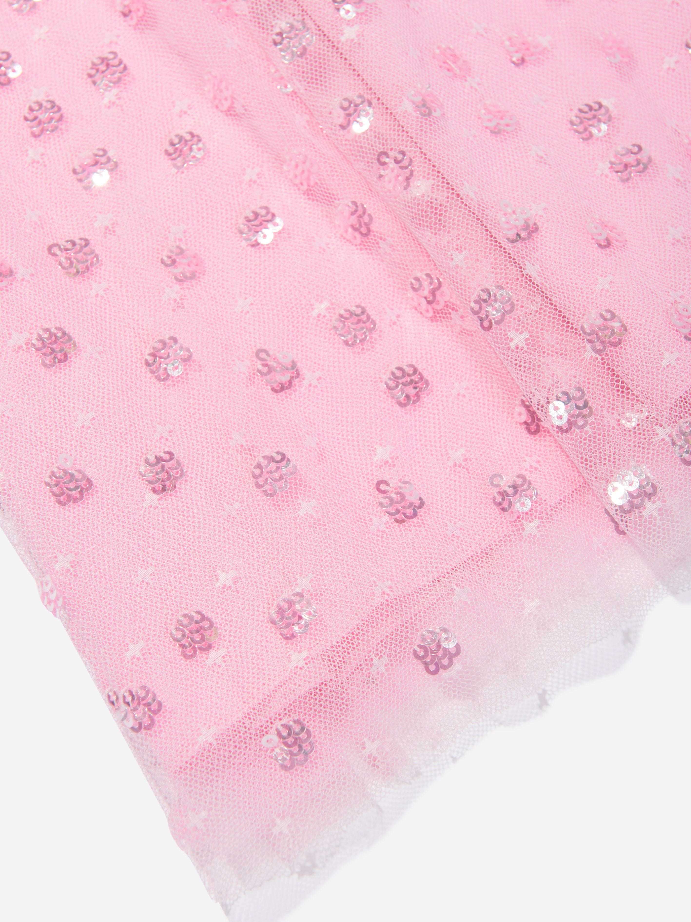 Needle & Thread Girls Raindrop Smocked Dress in Pink