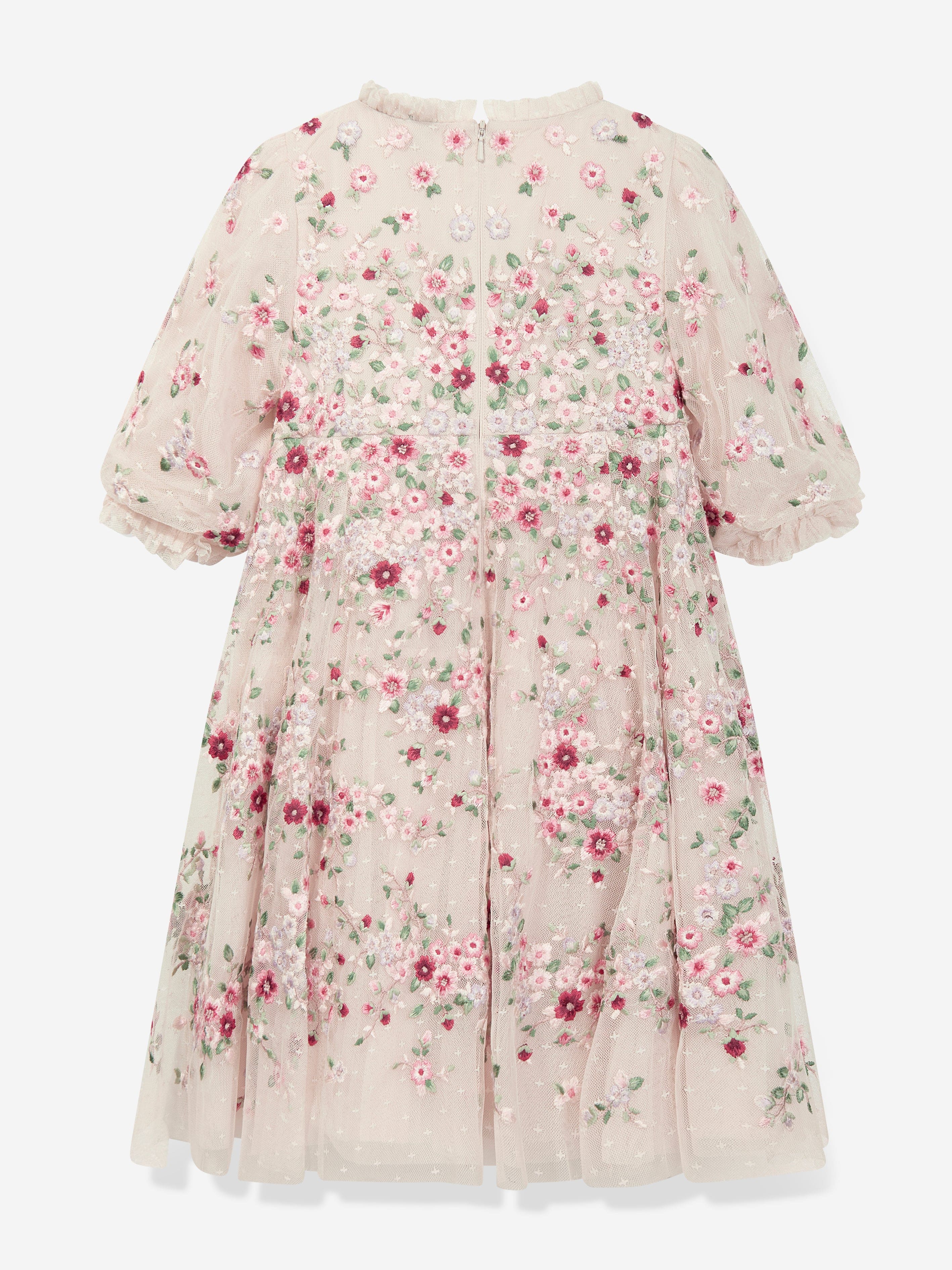Needle & Thread Girls Lunaria Wreath Dress in Multicolour