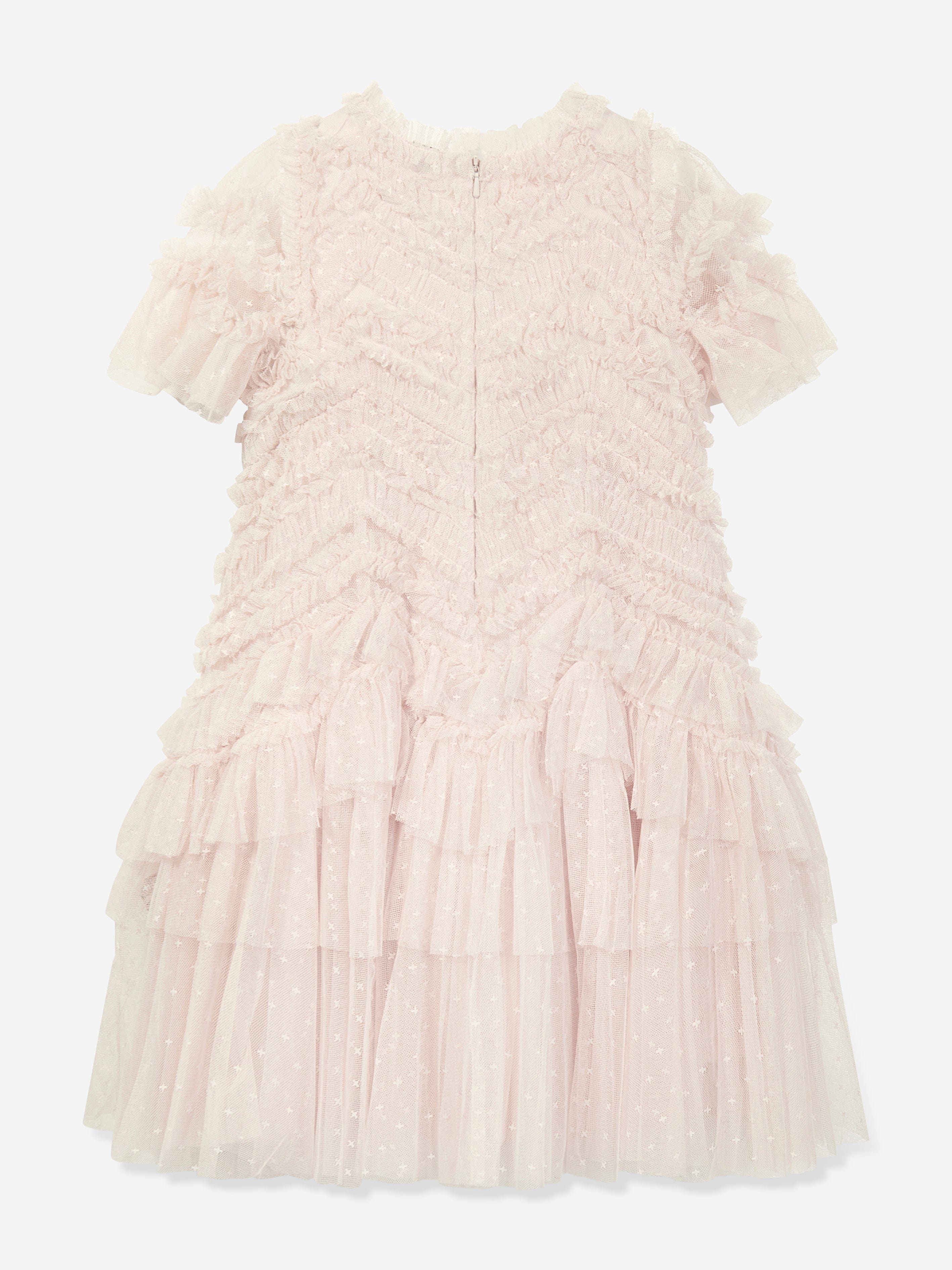 Needle & Thread Girls Elia Tulle Dress in Pink