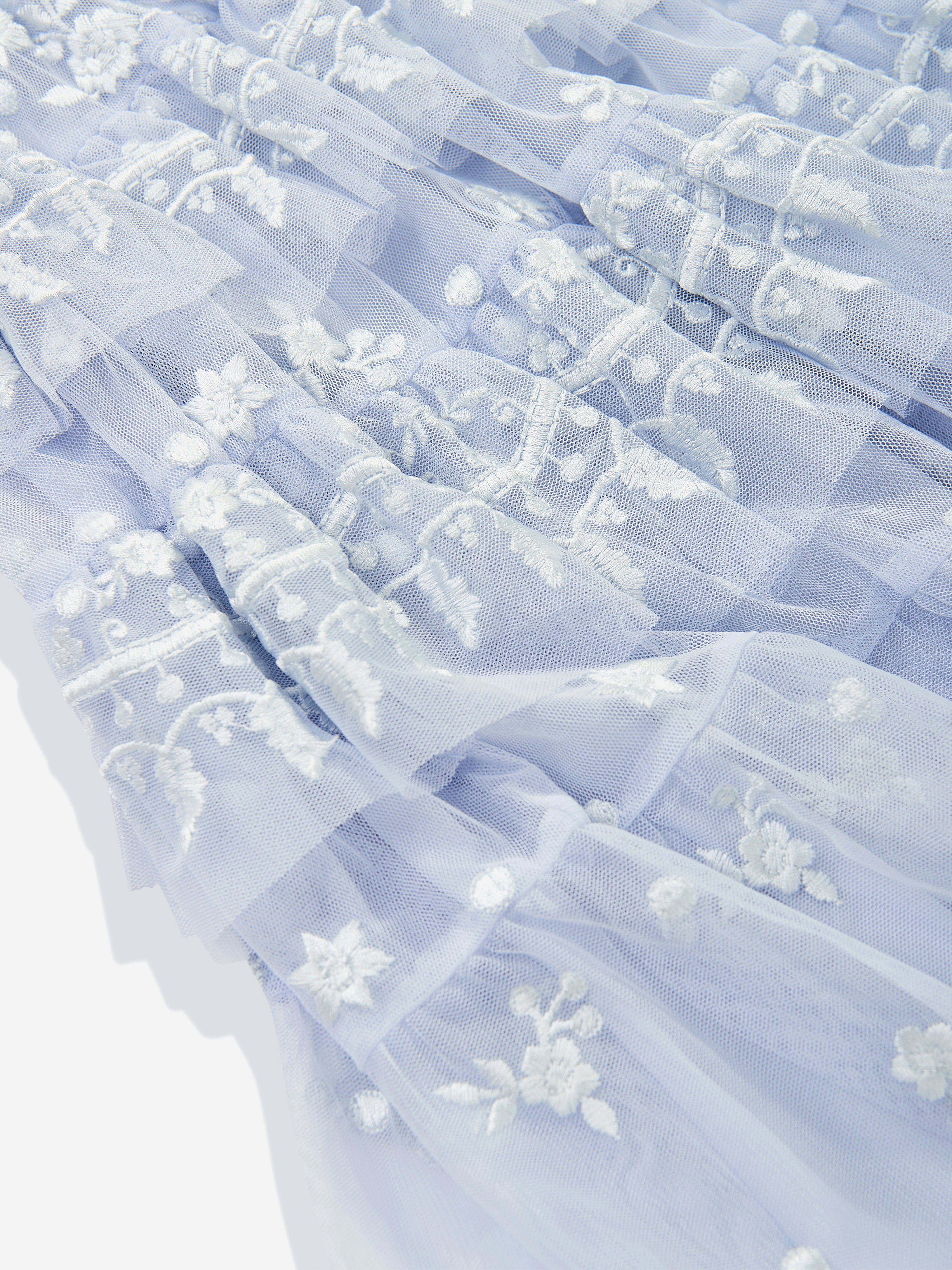 Needle & Thread Girls Angelica Lace Dress in Blue